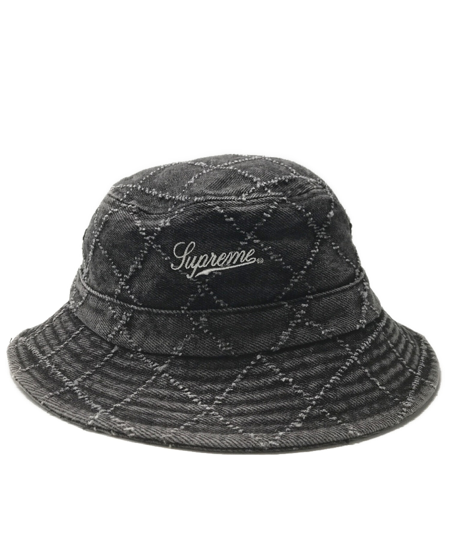 SUPREME (シュプリーム) 23AW Punched Denim Crusher HAT パンチ デニム クラッシャー ハット ブラック