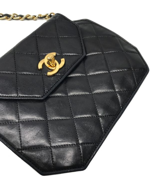 中古・古着通販】CHANEL (シャネル) ミニチェーンショルダーバッグ オクタゴン 1067776 ブラック｜ブランド・古着通販  トレファク公式【TREFAC FASHION】スマホサイト