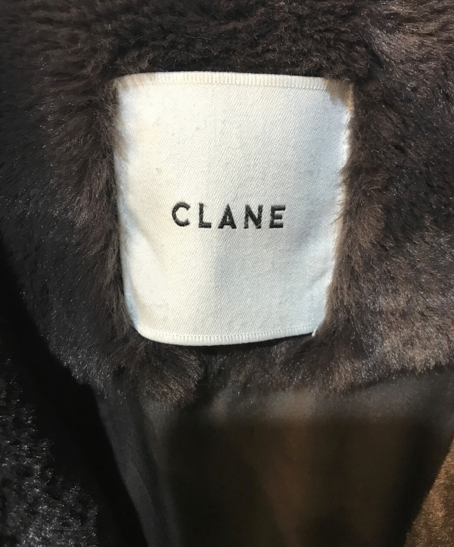 中古・古着通販】CLANE (クラネ) ノーカラーリコファーコート ブラウン サイズ:1｜ブランド・古着通販 トレファク公式【TREFAC  FASHION】スマホサイト