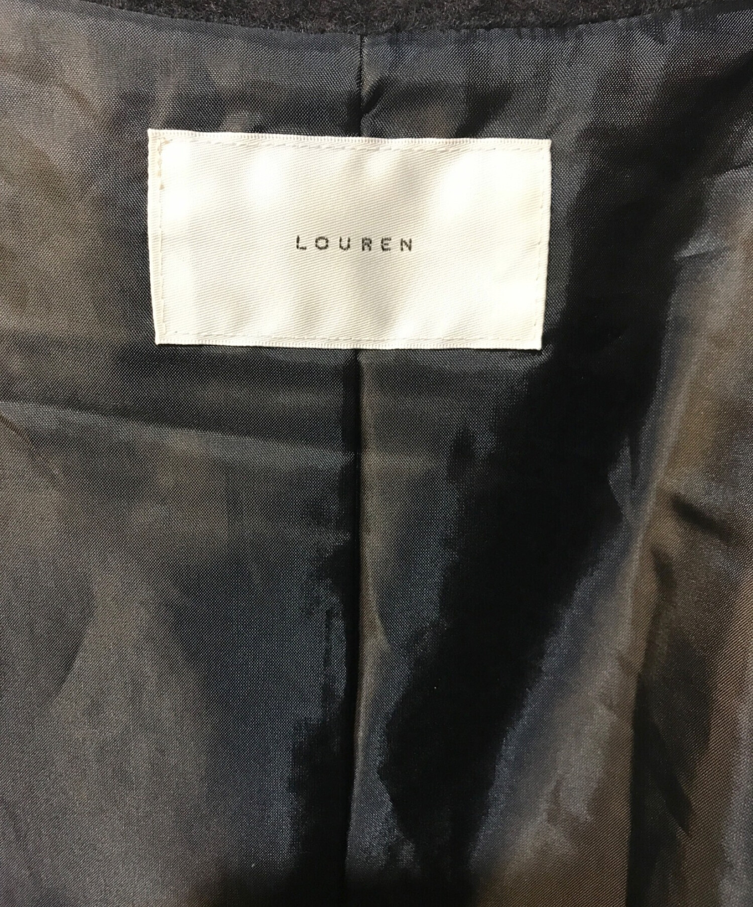 Louren (ローレン) mohair shaggy long coat ブラック サイズ:F