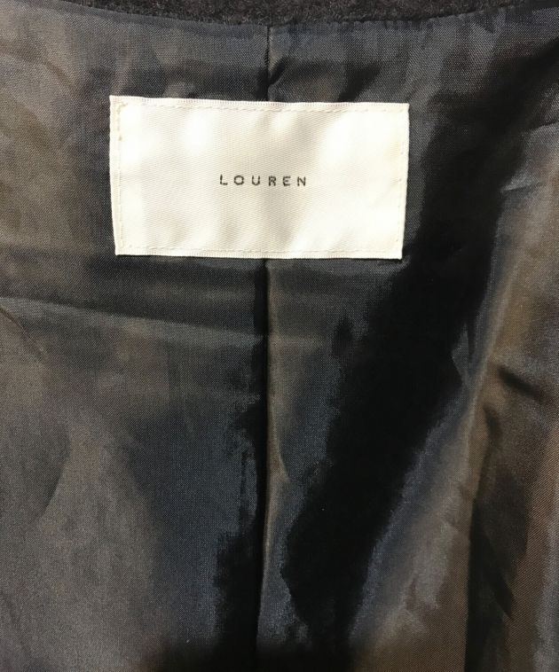 中古・古着通販】Louren (ローレン) mohair shaggy long coat ブラック