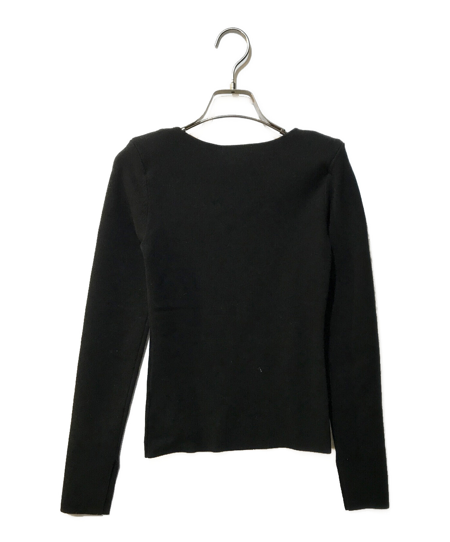 CLANE (クラネ) SHOULDER PADS KNIT TOPS 15106-2362 ブラック サイズ:1