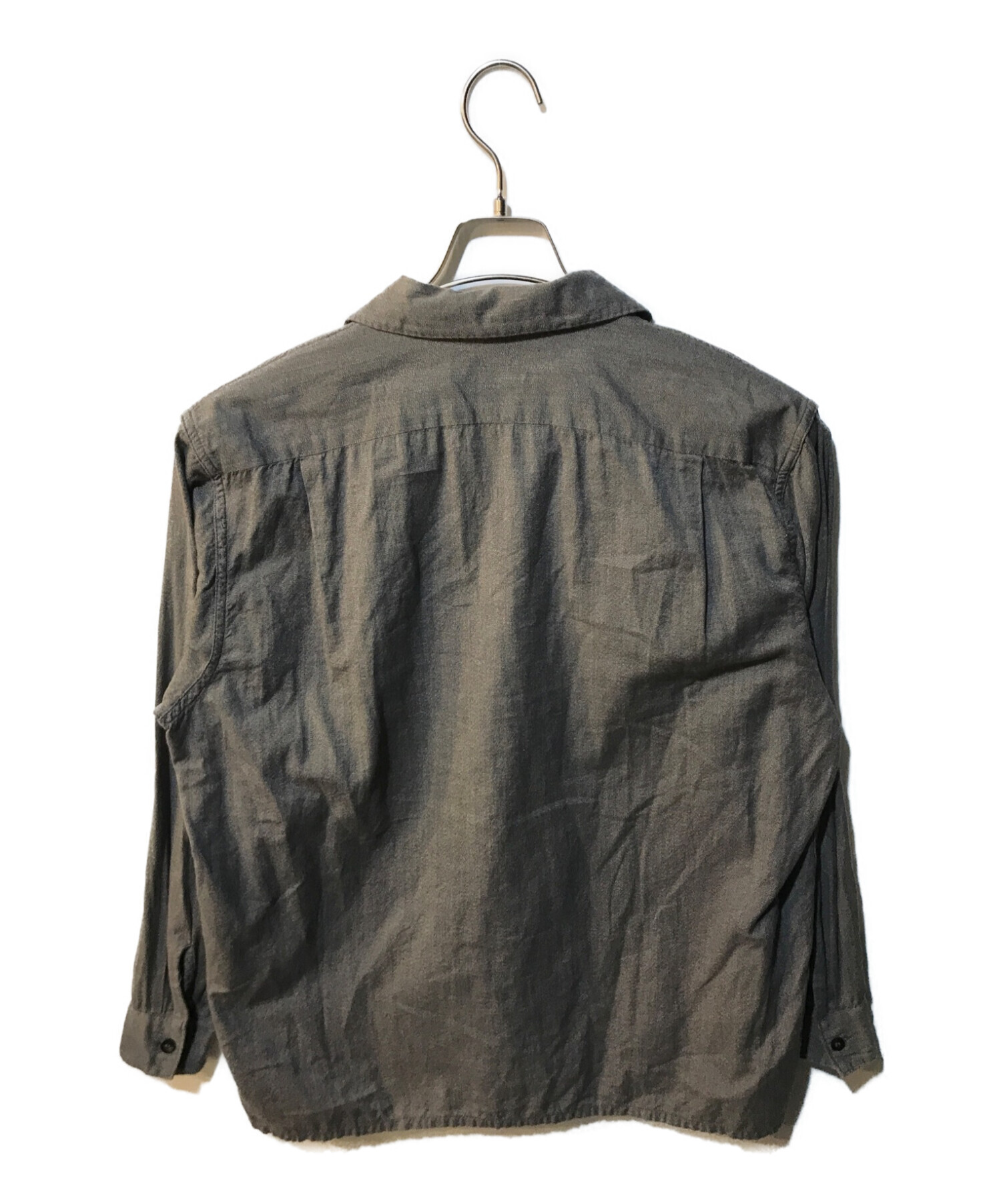 COMOLI (コモリ) ヨリ杢オープンカラーシャツ グレー サイズ:1