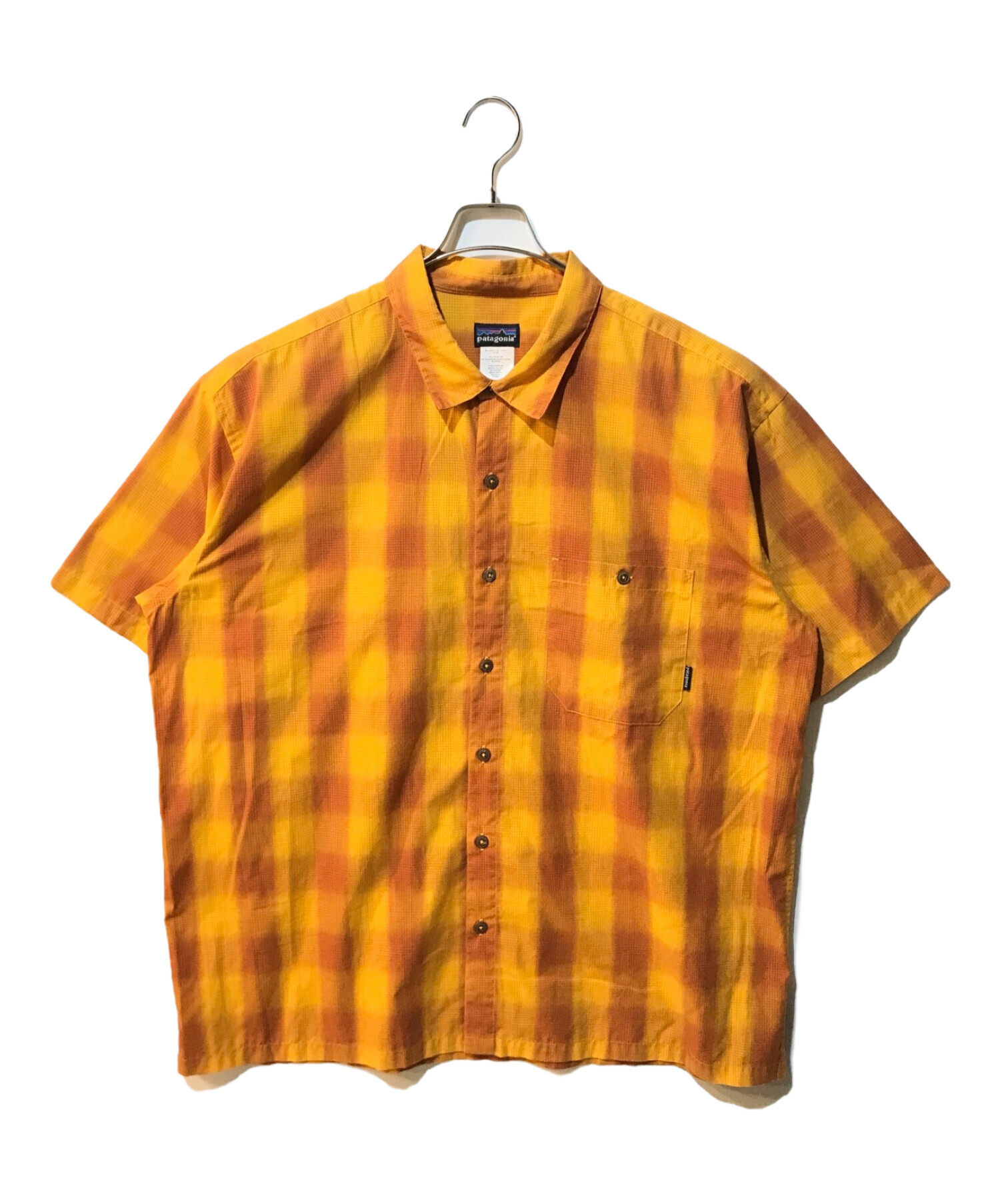 Patagonia (パタゴニア) オンブレチェックシャツ オレンジ サイズ:xl