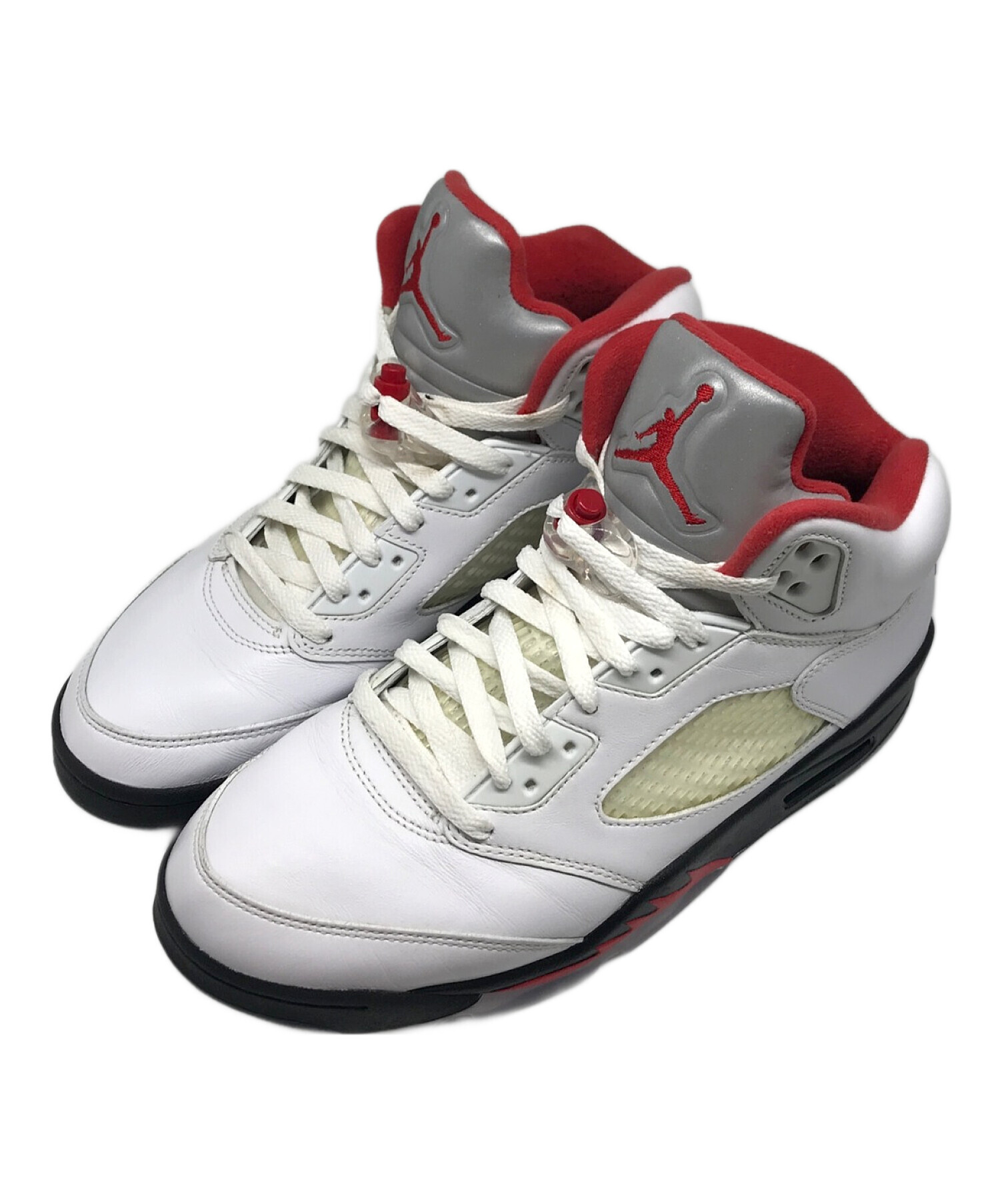 NIKE (ナイキ) Air Jordan 5 Retro DA1911-102 ホワイト×レッド サイズ:27