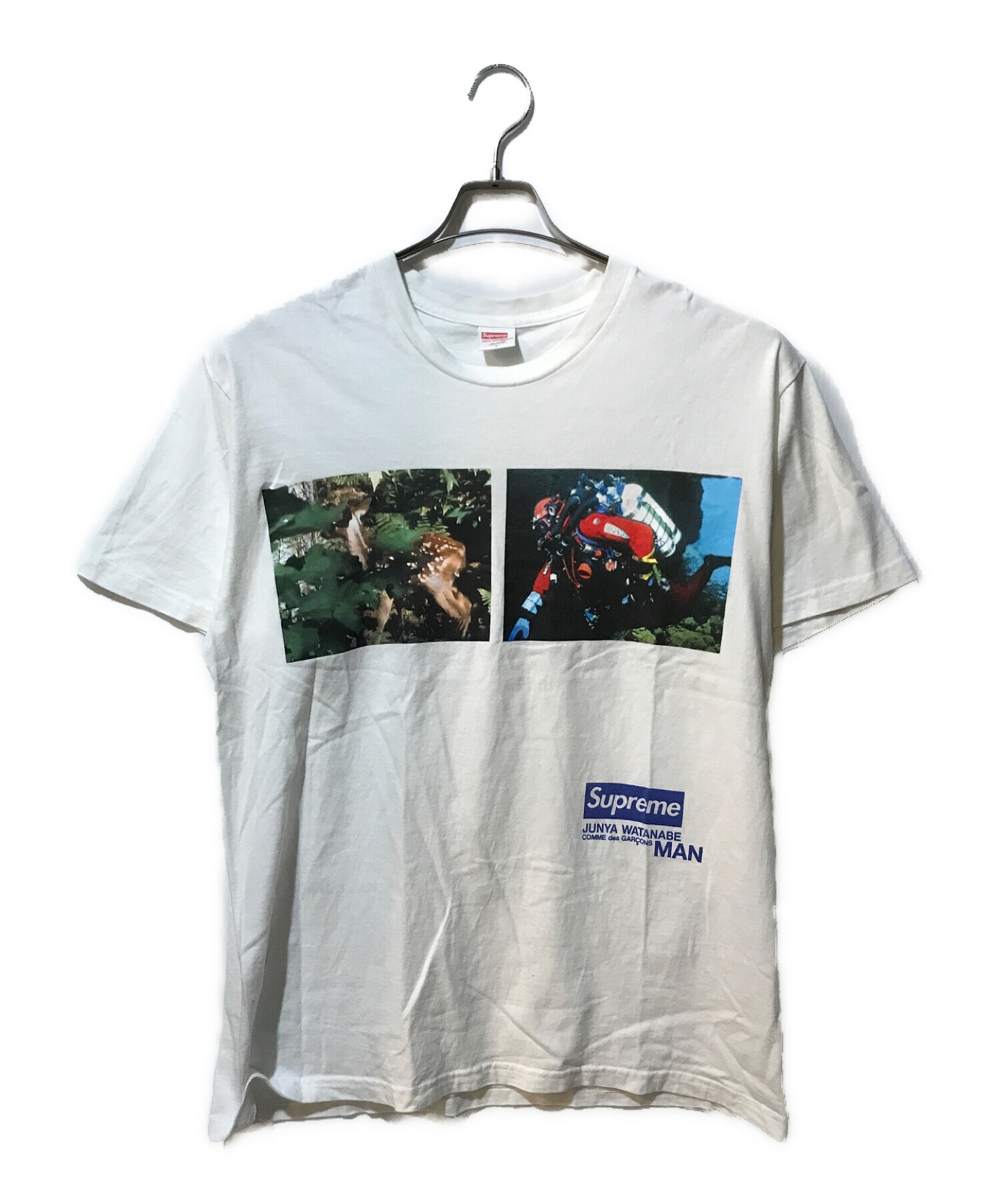 SUPREME (シュプリーム) COMME des GARCONS JUNYA WATANABE MAN (コムデギャルソンジュンヤワタナベマン)  Nature Tee ホワイト サイズ:L