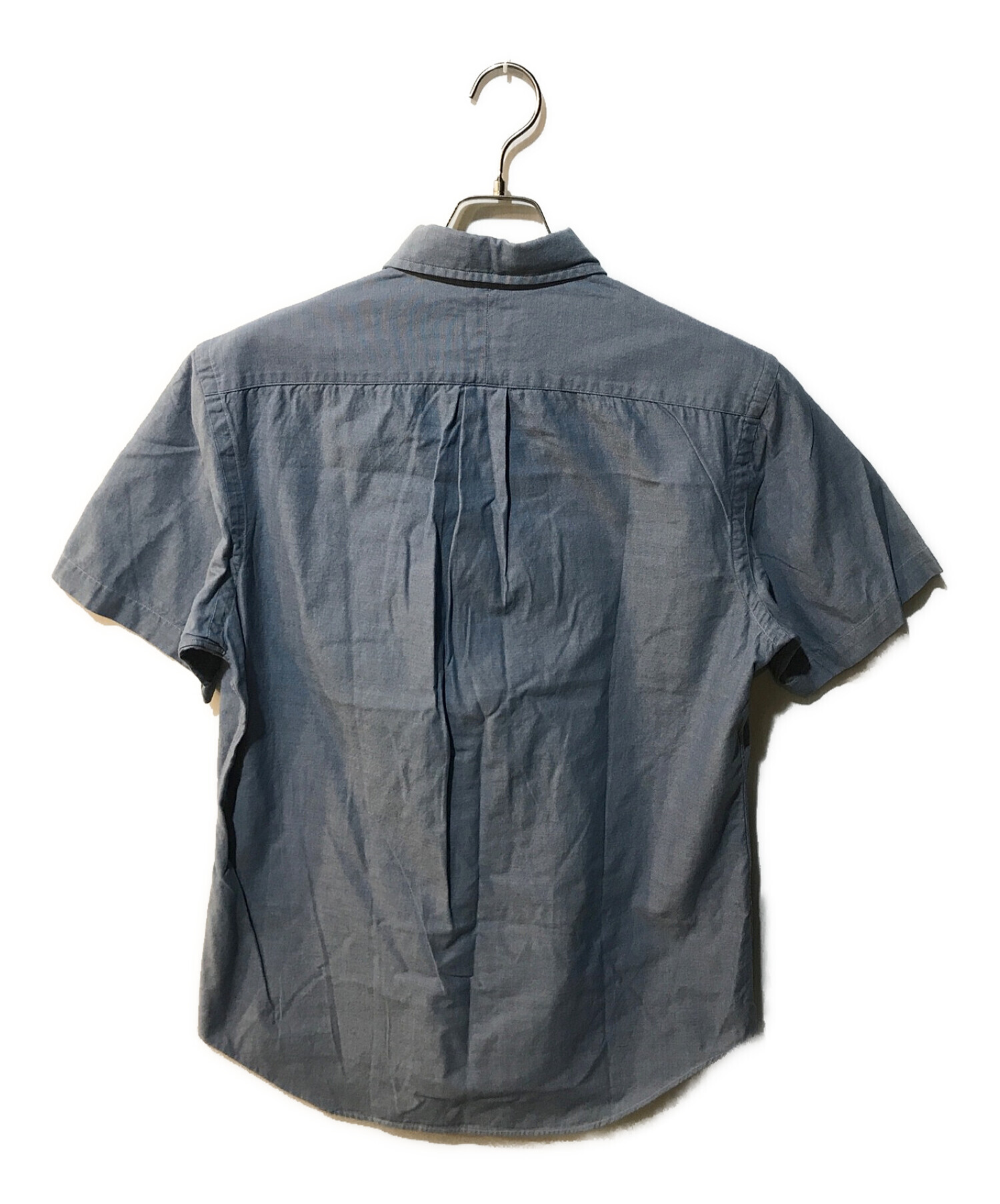 RALPH LAUREN (ラルフローレン) 半袖シャンブレーシャツ　ボタンダウン ブルー サイズ:Ｍ