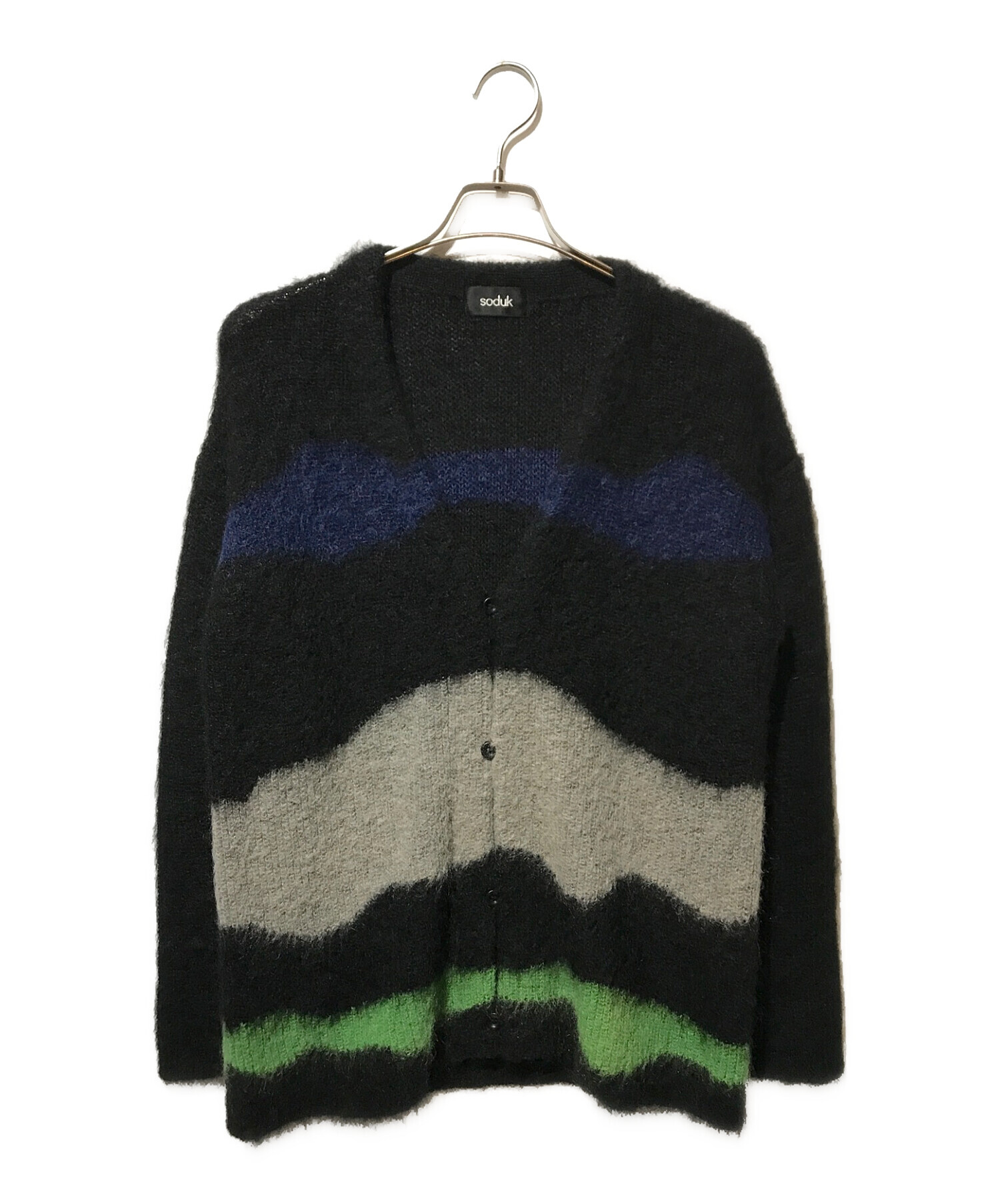 中古・古着通販】soduk (スドーク) drawing knit cardigan 0422030507 ブラック サイズ:F｜ブランド・古着通販  トレファク公式【TREFAC FASHION】スマホサイト