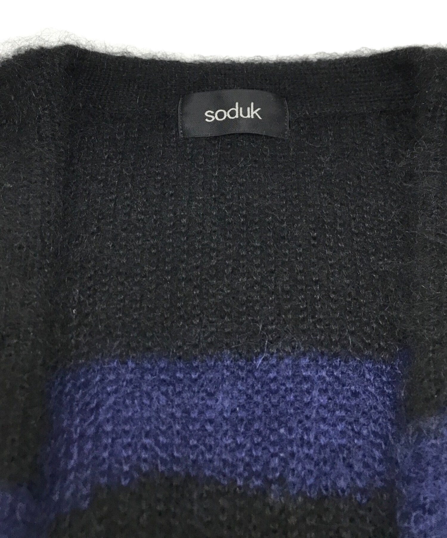 中古・古着通販】soduk (スドーク) drawing knit cardigan 0422030507 ブラック サイズ:F｜ブランド・古着通販  トレファク公式【TREFAC FASHION】スマホサイト