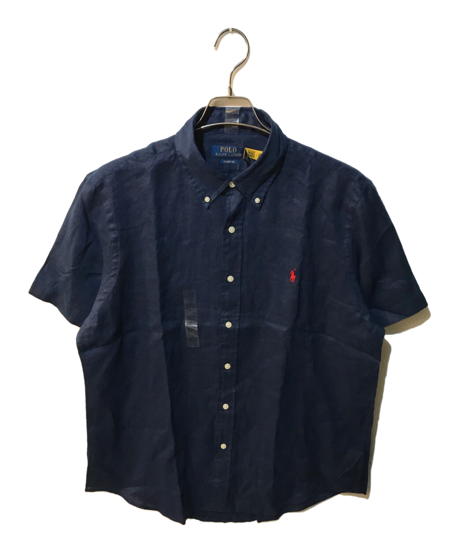 中古・古着通販】POLO RALPH LAUREN (ポロ・ラルフローレン) リネンボタンダウンシャツ ネイビー サイズ:L  未使用品｜ブランド・古着通販 トレファク公式【TREFAC FASHION】スマホサイト