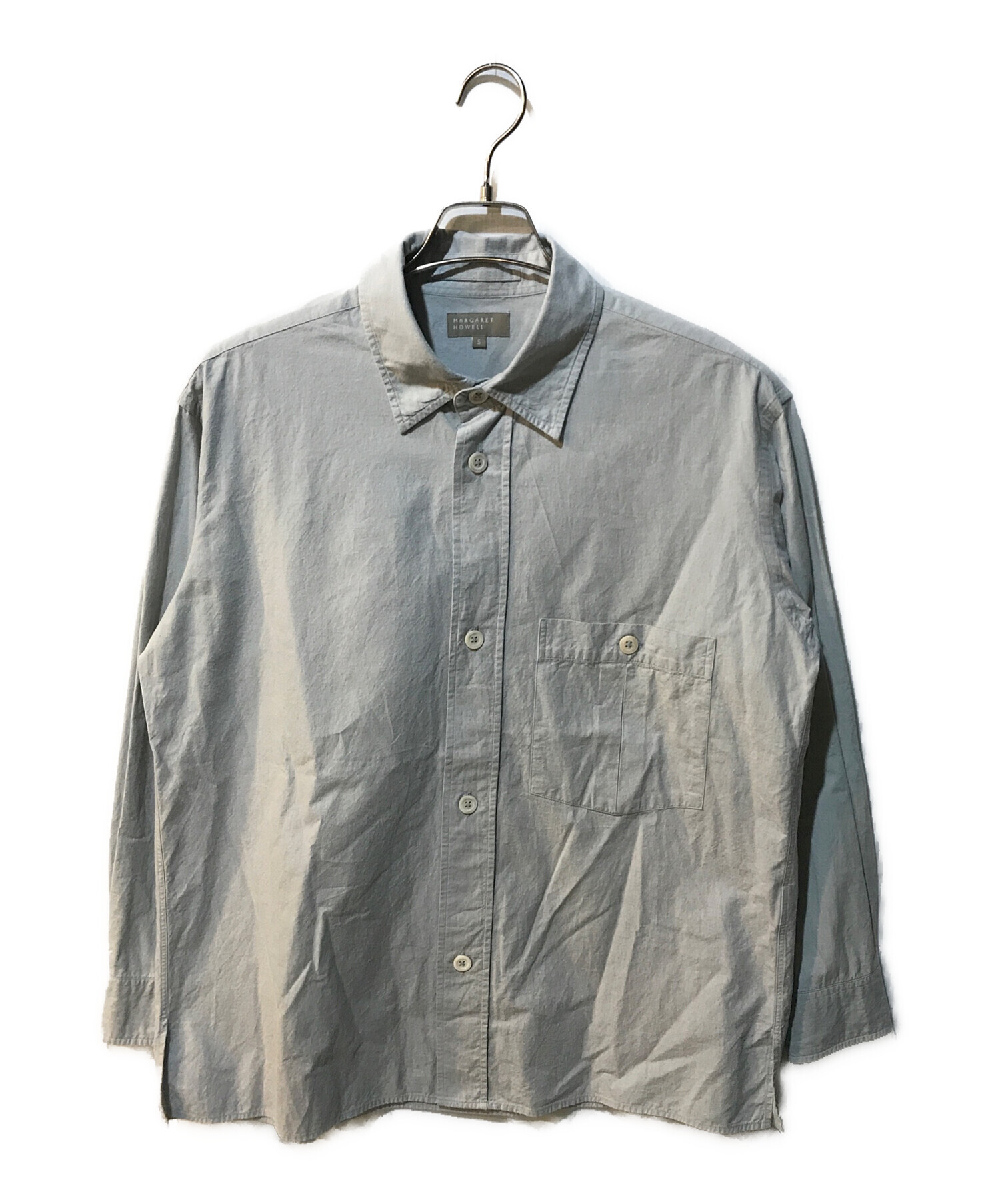 MARGARET HOWELL (マーガレットハウエル) NATURAL DYE POPLIN ブルー サイズ:S