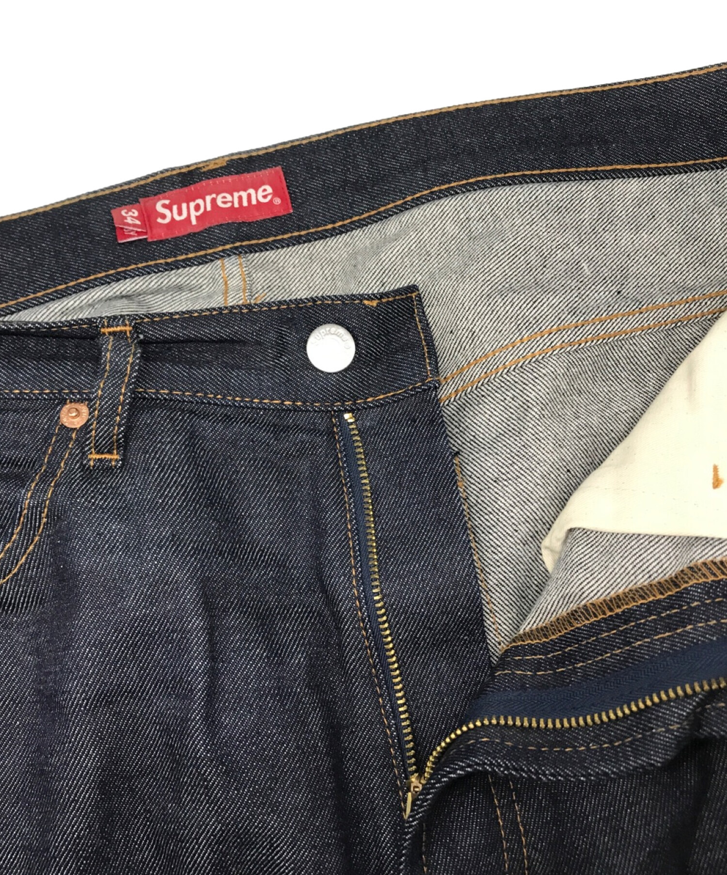 中古・古着通販】SUPREME (シュプリーム) Rigid Baggy Selvedge Jean インディゴ サイズ:34｜ブランド・古着通販  トレファク公式【TREFAC FASHION】スマホサイト