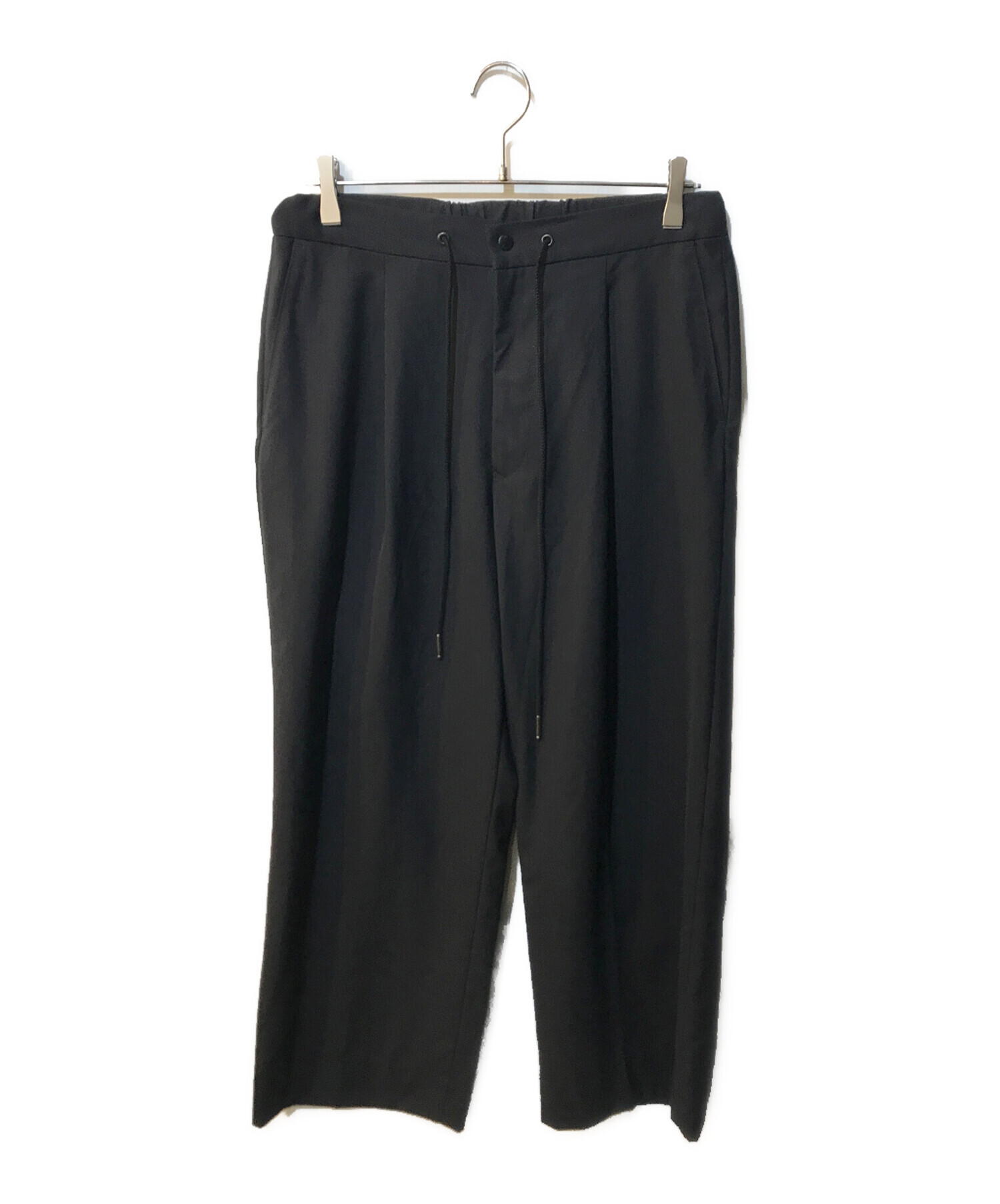 中古・古着通販】THE RERACS (ザ リラクス) THE EASY SLACKS WIDE PANTS ブラック サイズ:46｜ブランド・古着通販  トレファク公式【TREFAC FASHION】スマホサイト