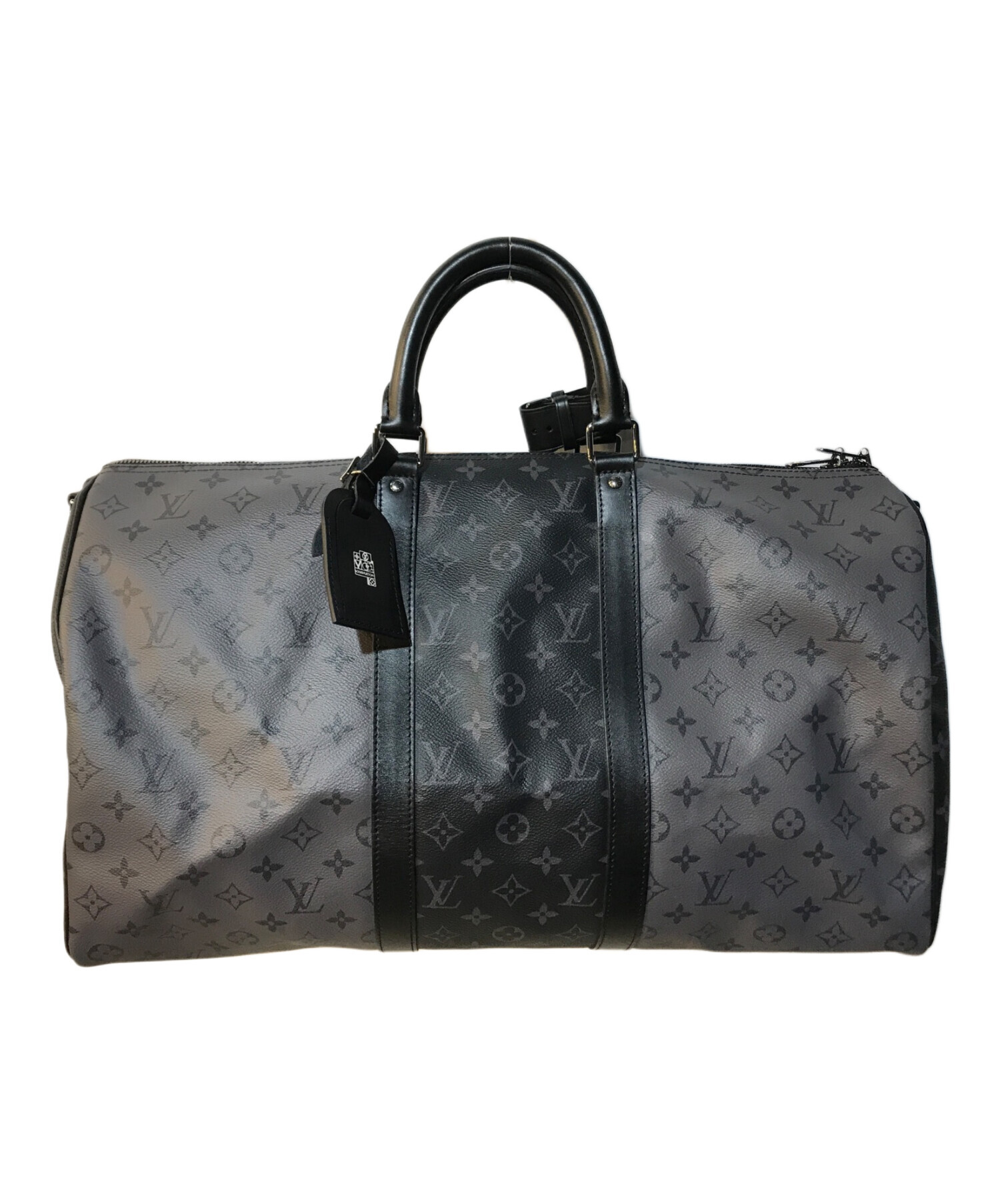 中古・古着通販】LOUIS VUITTON (ルイ ヴィトン) キーポル・バンドリエール50 ボストンバッグ ブラック×グレー｜ブランド・古着通販  トレファク公式【TREFAC FASHION】スマホサイト