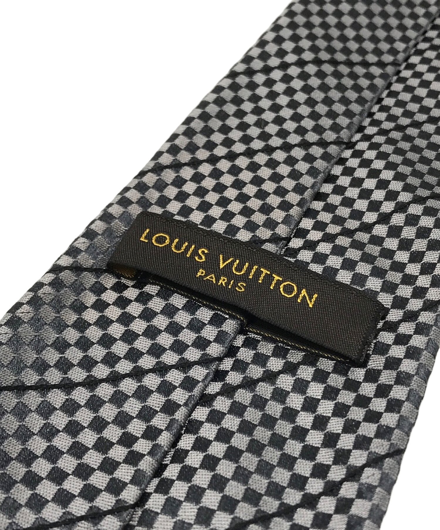 中古・古着通販】LOUIS VUITTON (ルイ ヴィトン) チェック柄シルクネクタイ グレー サイズ:不明｜ブランド・古着通販  トレファク公式【TREFAC FASHION】スマホサイト