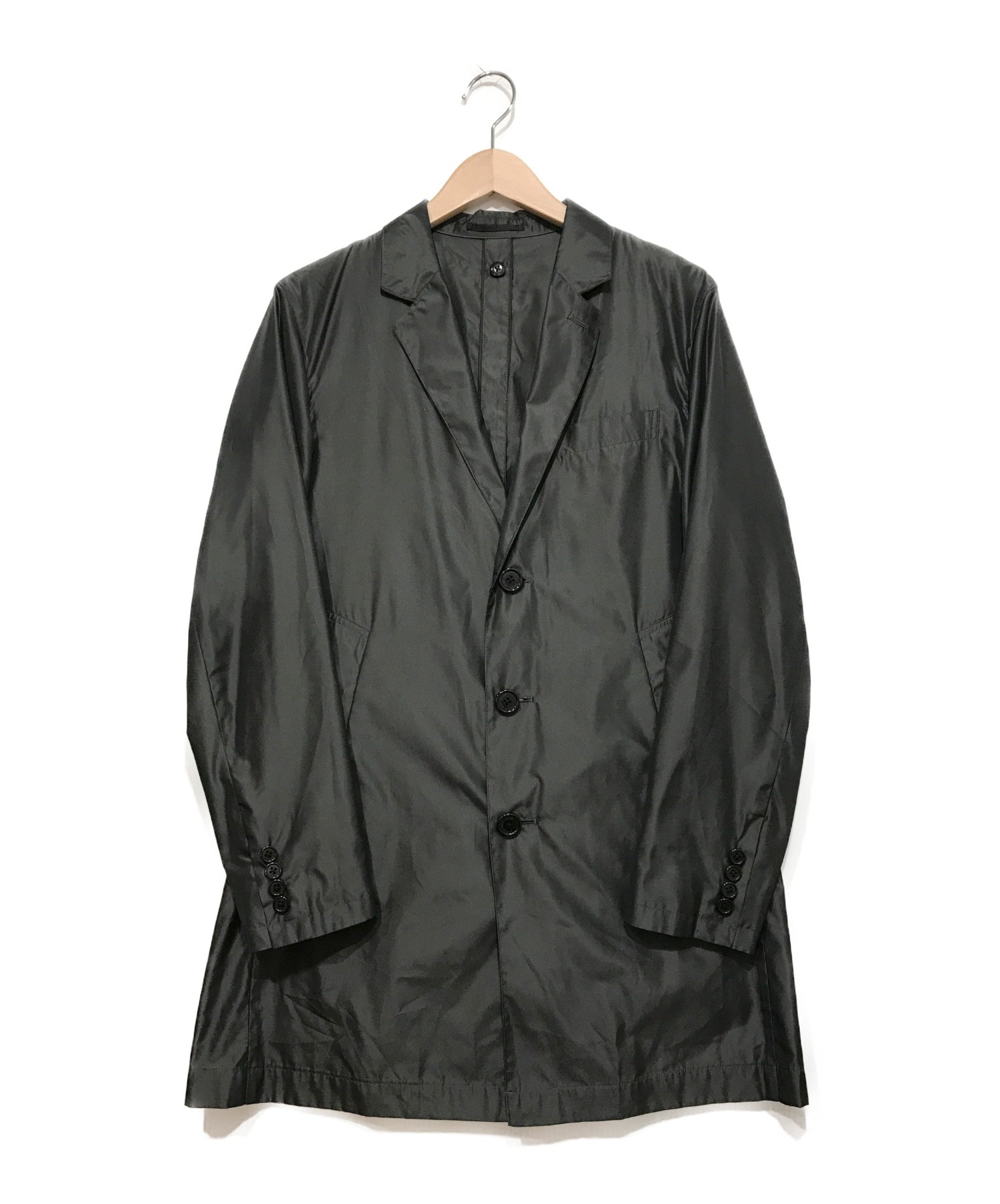 MICHEL KLEIN HOMME (ミッシェルクランオム) デザインチェスターコート ブラック サイズ:46 未使用品