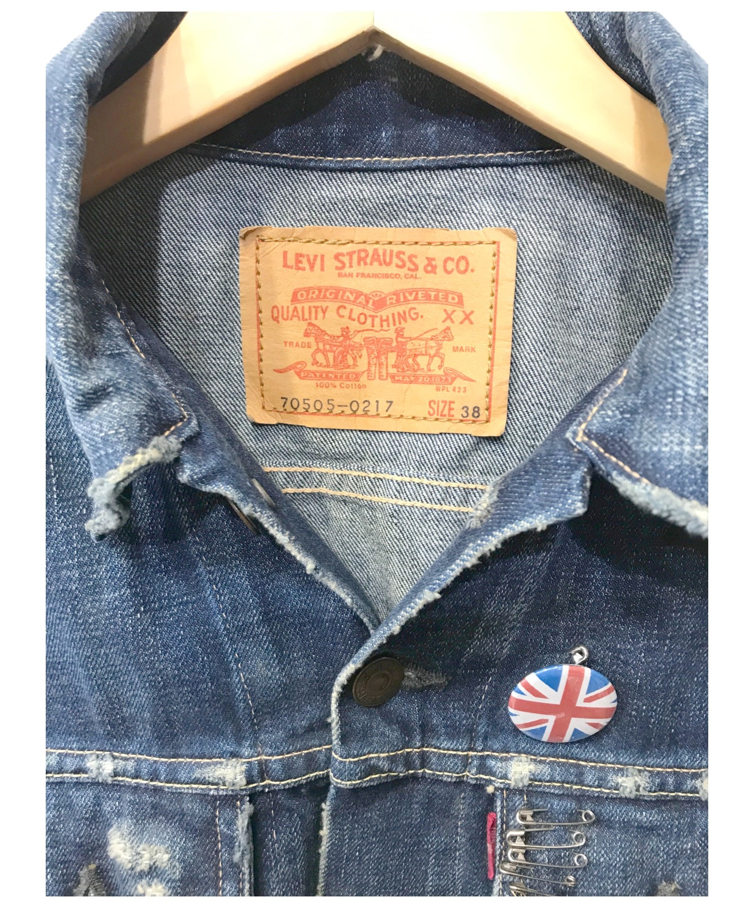 LEVI'S (リーバイス) デニムベスト インディゴ サイズ:38