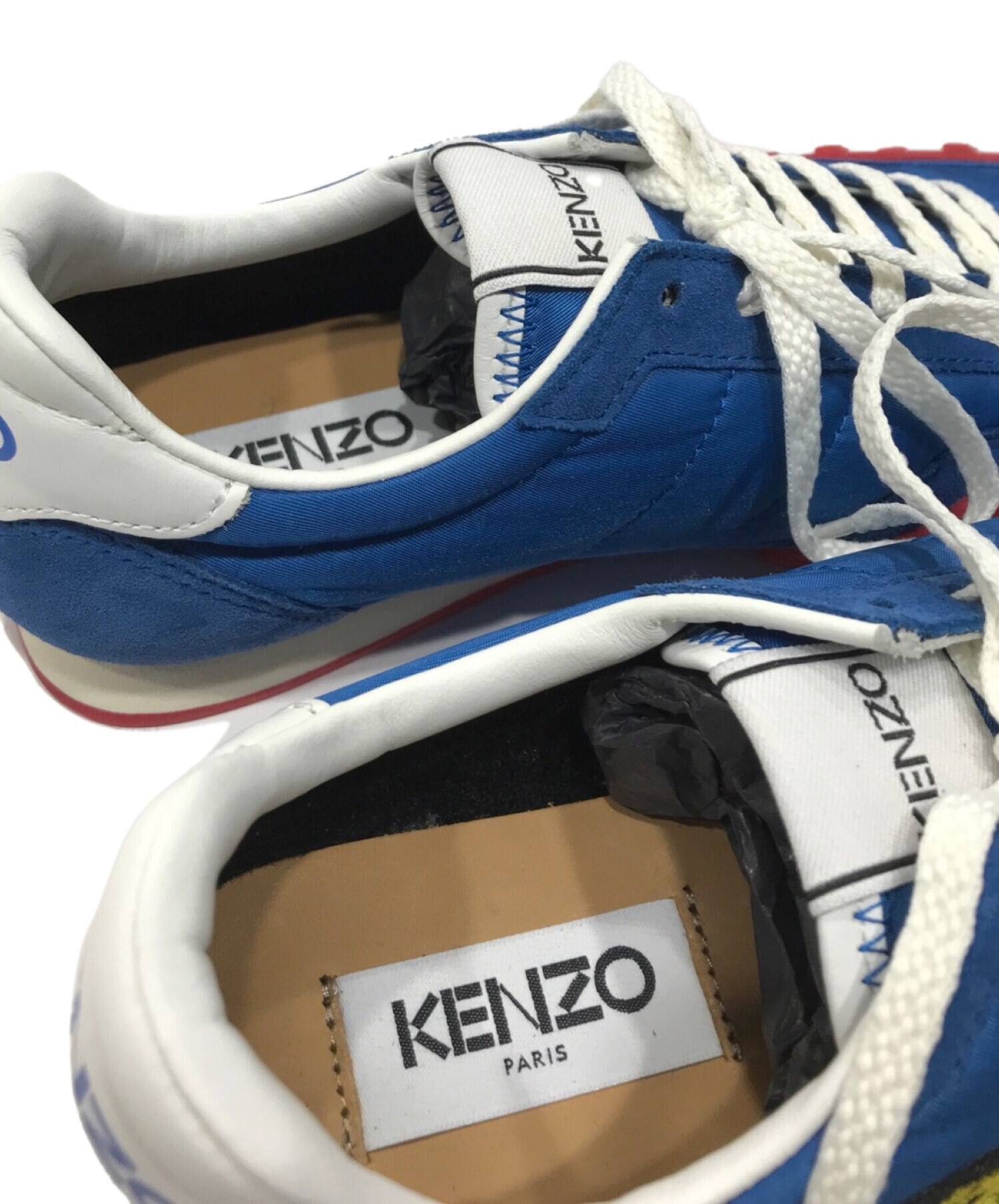 KENZO (ケンゾー) 虎刺繍ローカットスニーカー ブルー サイズ:38（下記参照）