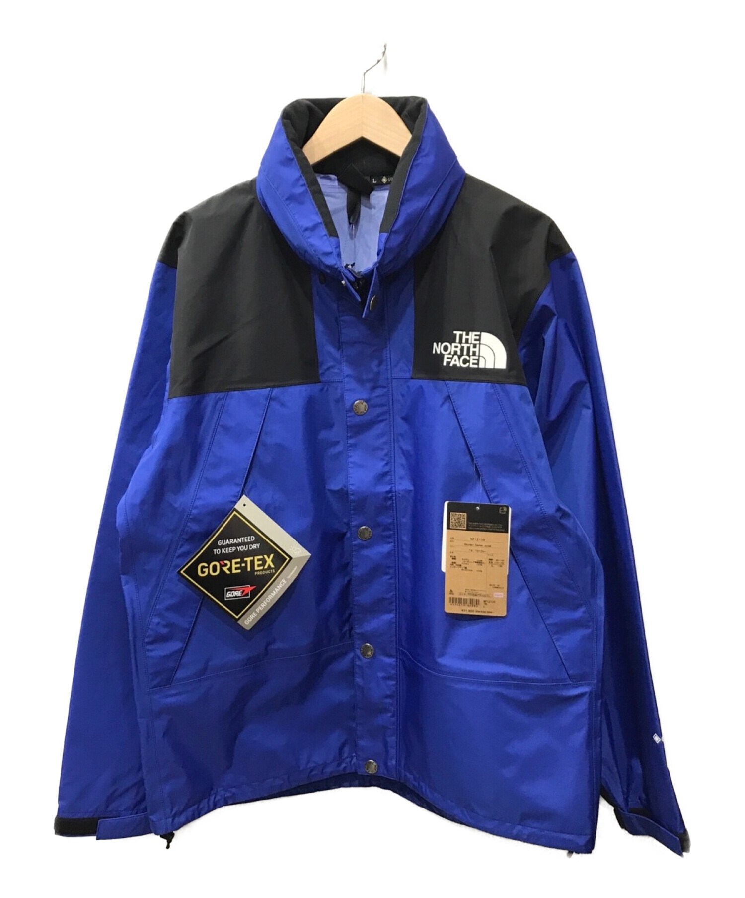 THE NORTH FACE (ザ ノース フェイス) マウンテンレインテックスジャケット ブルー×ブラック サイズ:L 未使用品