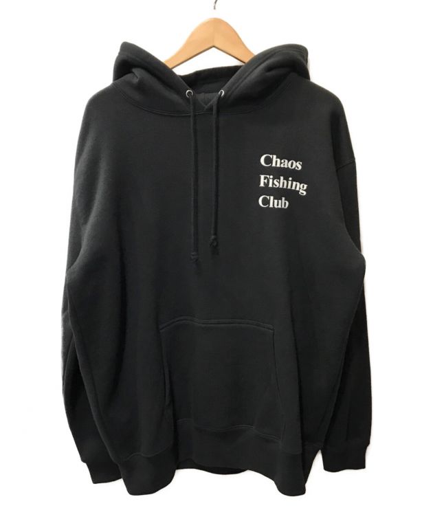 中古・古着通販】CHAOS FISHING CLUB (カオスフィッシングクラブ) プルオーバーパーカー ブラック サイズ:L｜ブランド・古着通販  トレファク公式【TREFAC FASHION】スマホサイト