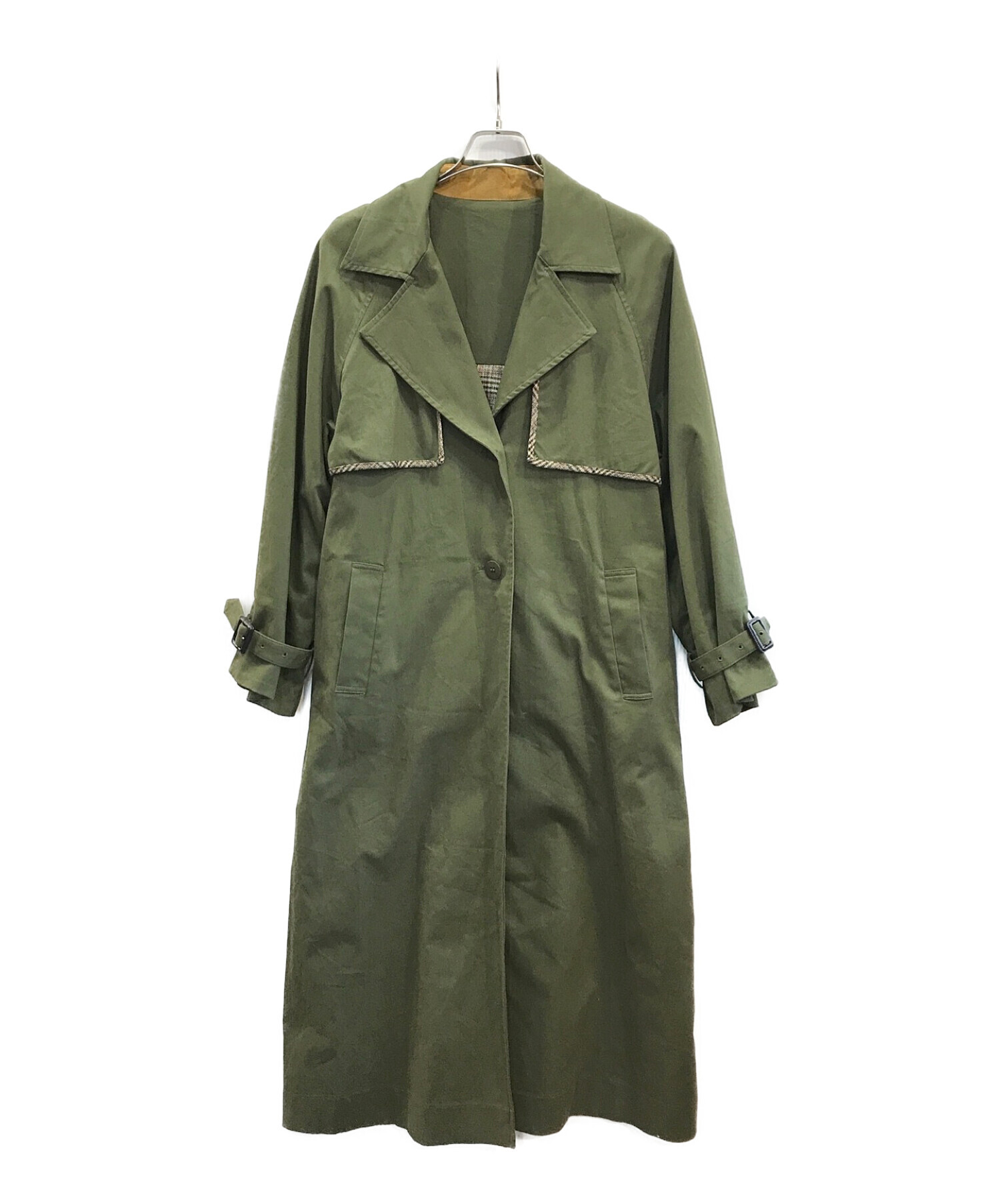 中古・古着通販】Ameri (アメリ) REVERSIBLE TRENCH COAT グリーン