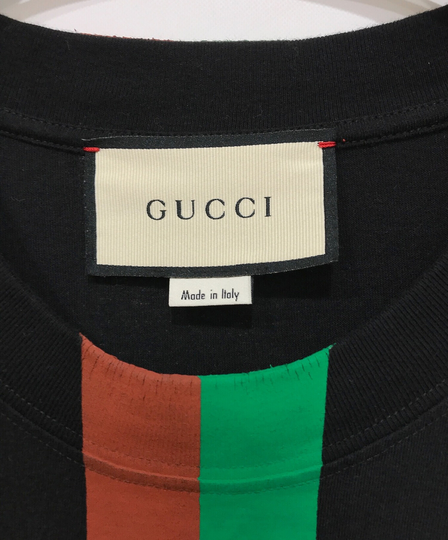 GUCCI (グッチ) Fake/Not Print Oversize Tee ブラック サイズ:M