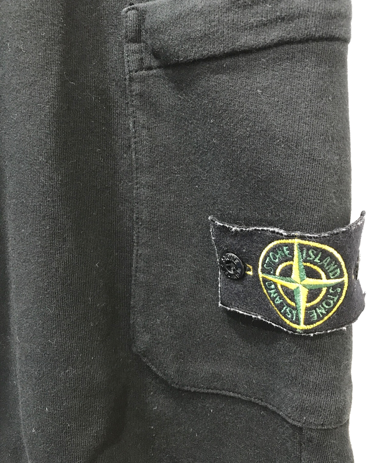 STONE ISLAND (ストーンアイランド) ロゴワッペン付スウェットパンツ ブラック サイズ:XXL