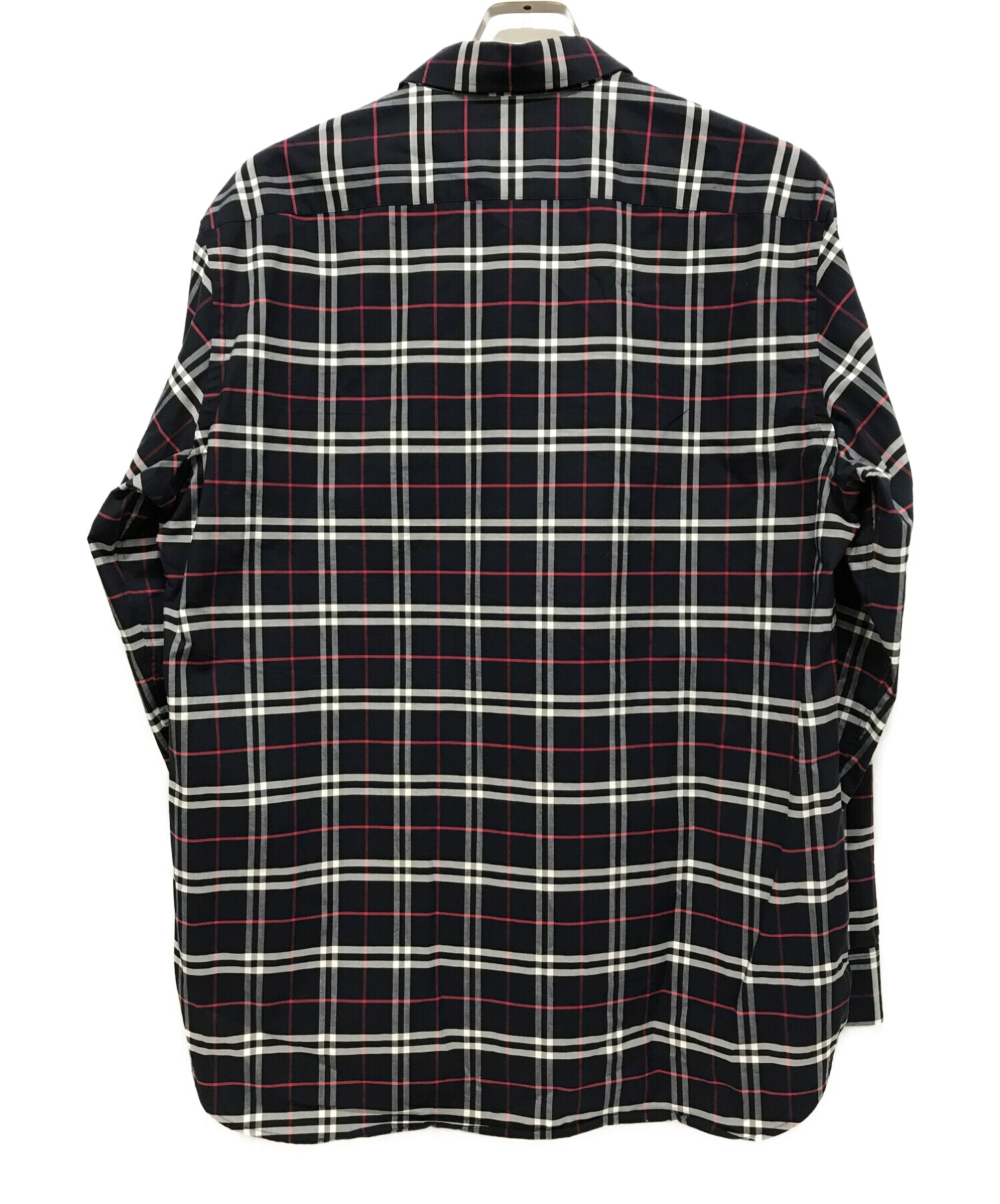 BURBERRY (バーバリー) チェックシャツ ネイビー サイズ:XL