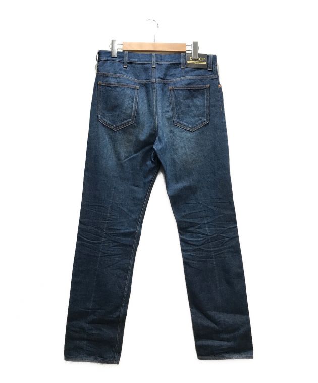 GUCCI (グッチ) Eco Washed Organic Denim Trousers インディゴ サイズ:34