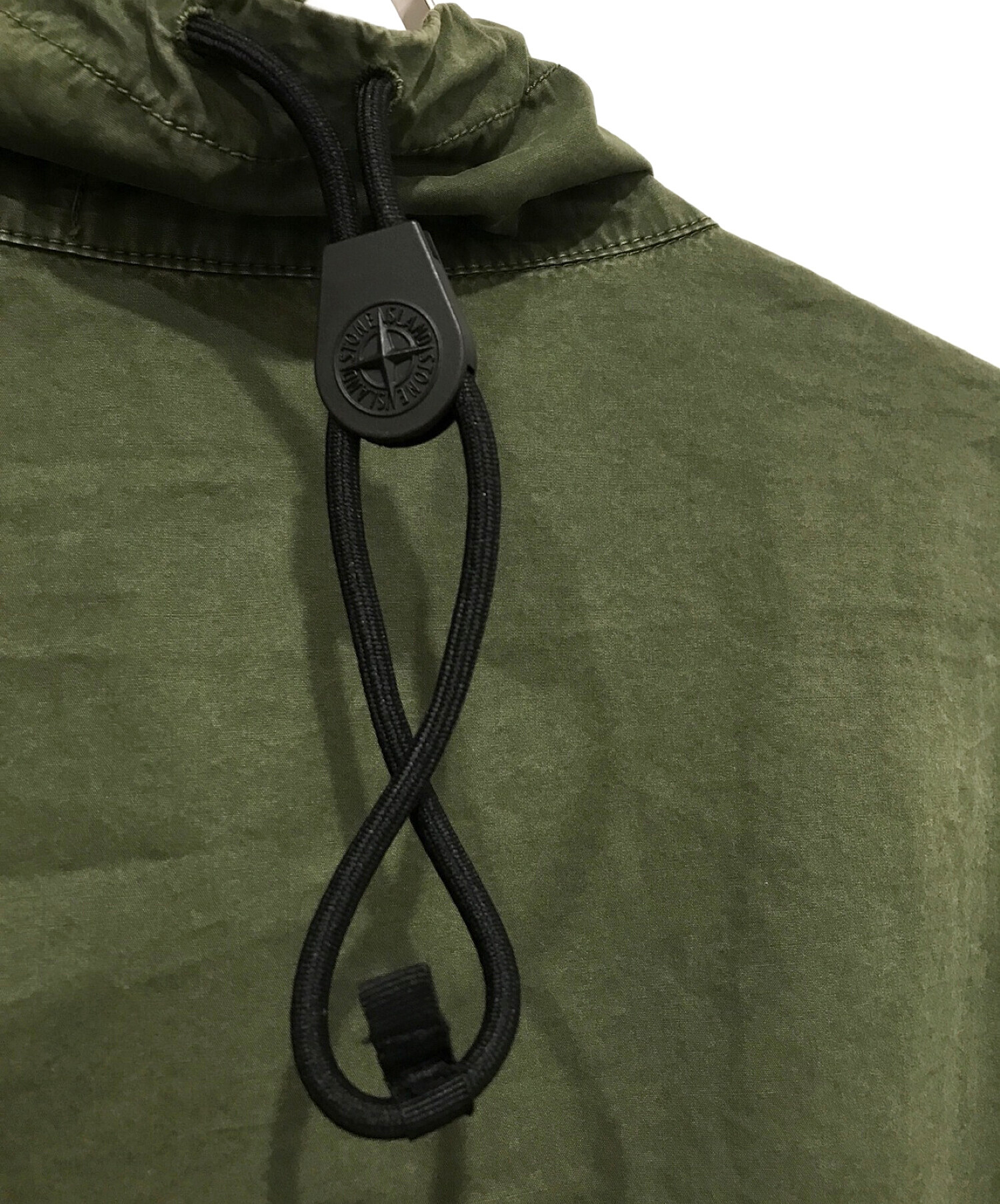 STONE ISLAND (ストーンアイランド) GARMENT DYED HALF ZIP OVERSHIRT オリーブ サイズ:L