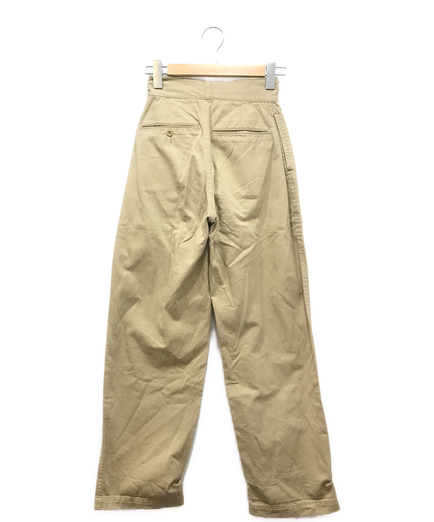 中古・古着通販】leno (リノ) DOUBLE BELTED GURKHA TROUSERS ベージュ