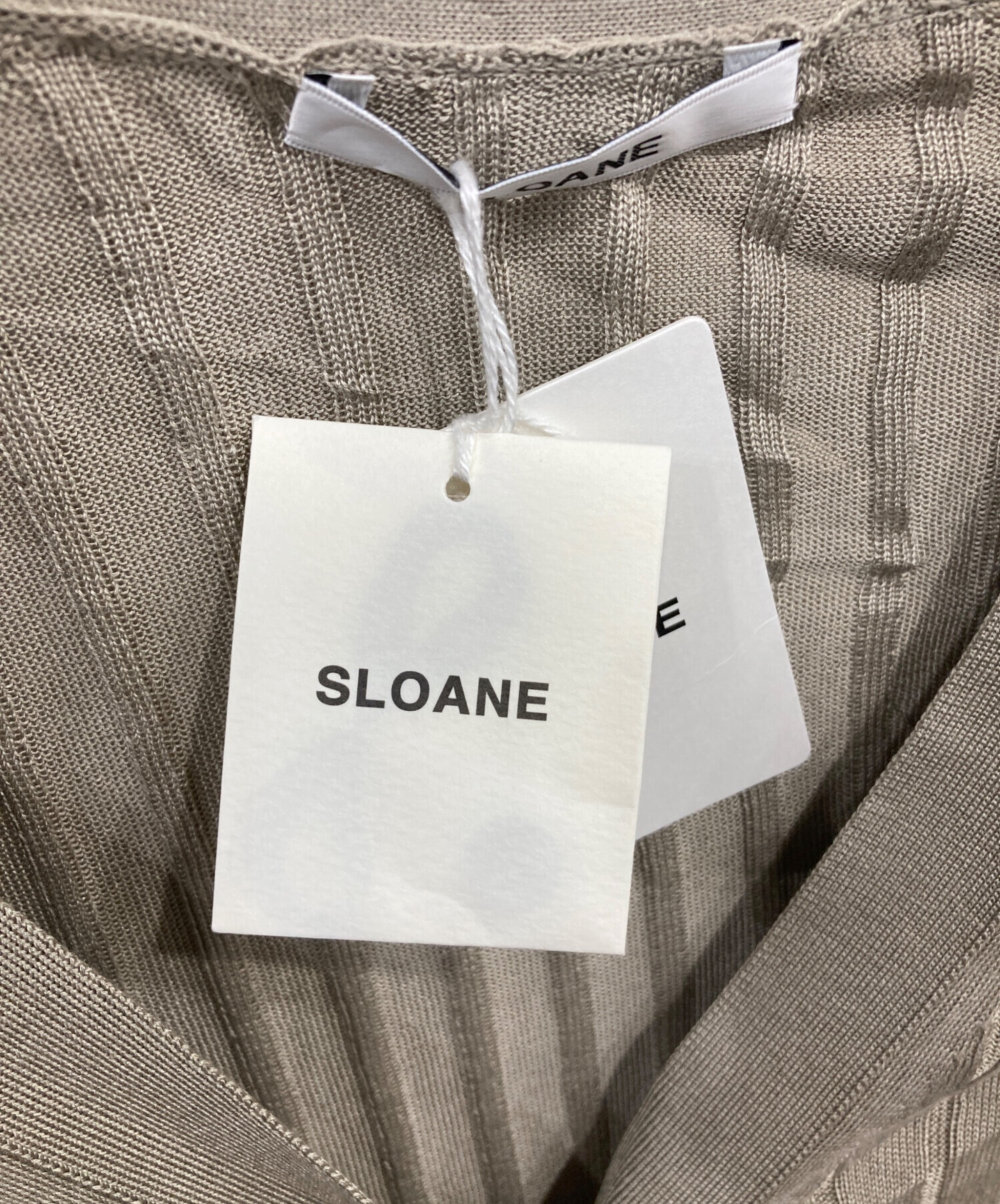 sloane ストア シルクリブvネックカーディガン