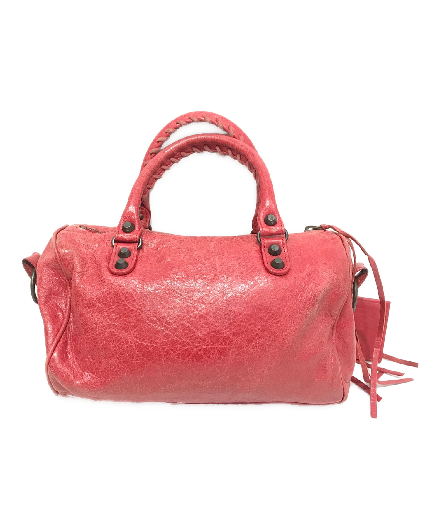美品バレンシアガ ハンドバッグ 赤 - ファッション
