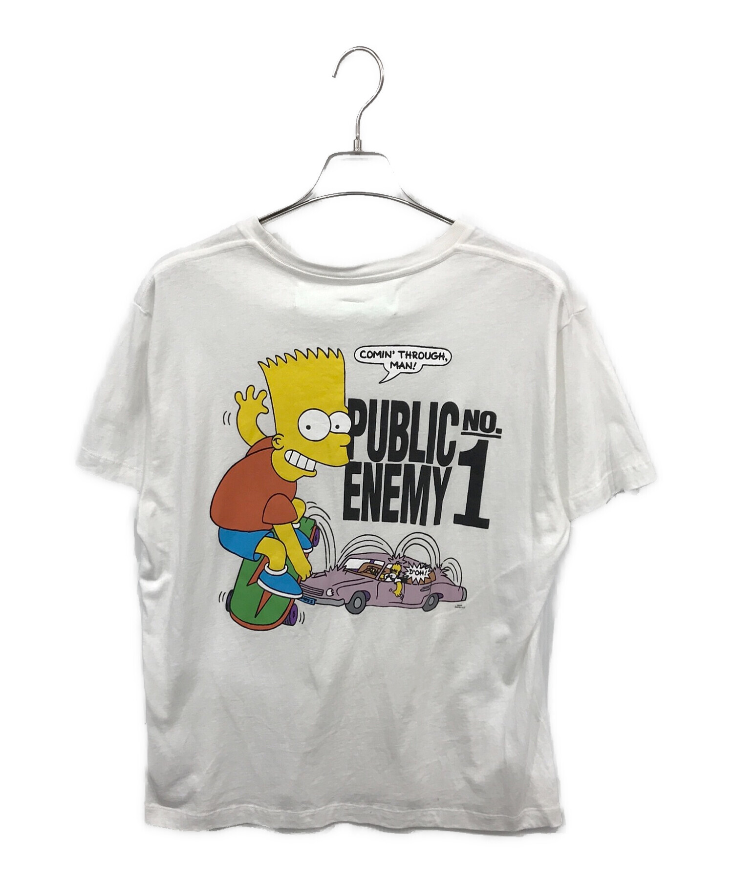 OFFWHITE (オフホワイト) SIMPSON (シンプソン) オーバーサイズTシャツ ホワイト サイズ:XL