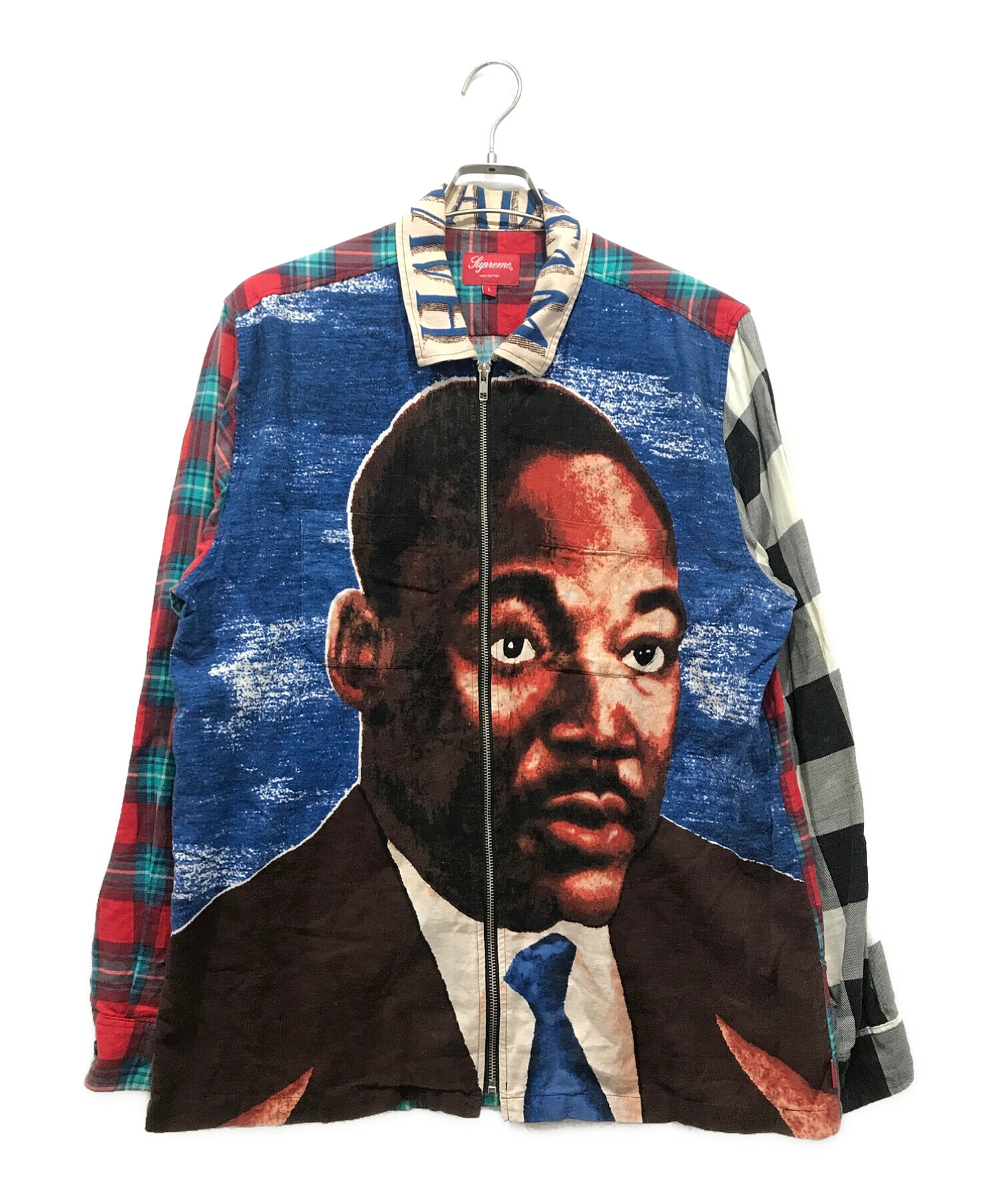 SUPREME (シュプリーム) MLK Zip Up Flannel Shirt マルチカラー サイズ:L