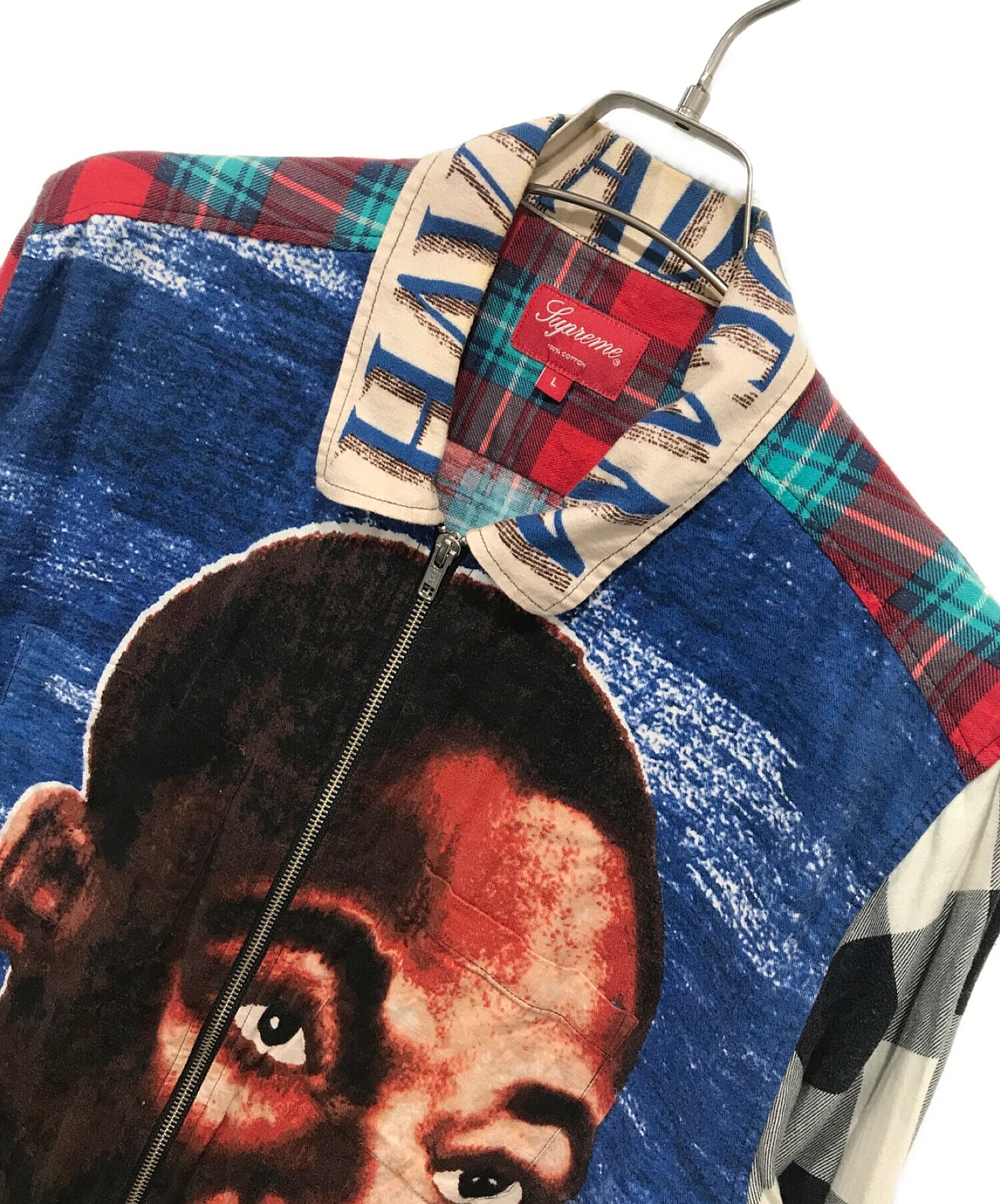 SUPREME (シュプリーム) MLK Zip Up Flannel Shirt マルチカラー サイズ:L