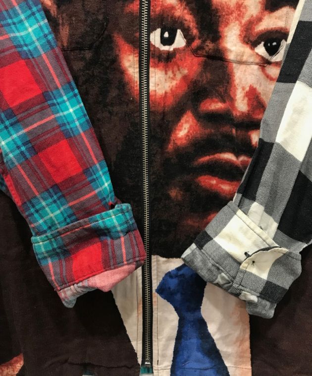 SUPREME (シュプリーム) MLK Zip Up Flannel Shirt マルチカラー サイズ:L