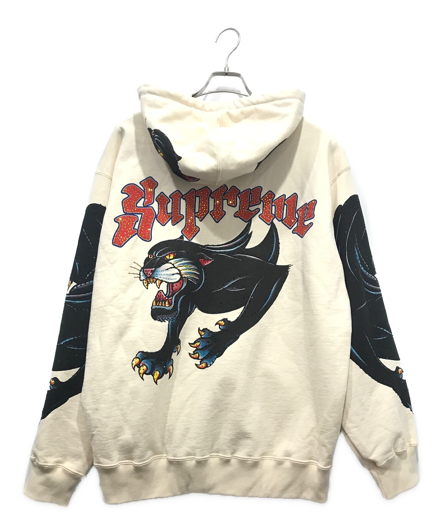 SUPREME (シュプリーム) Panther Zip Up Hooded Sweatshirt アイボリー サイズ:Large