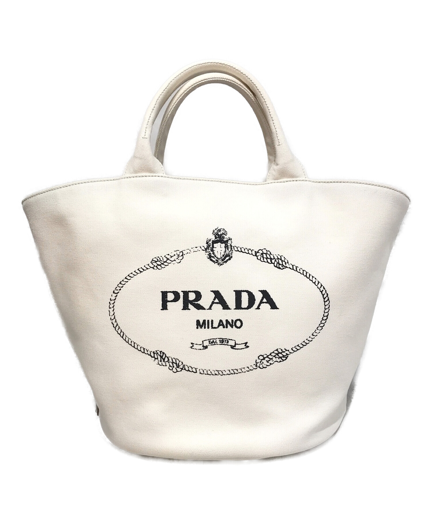 中古・古着通販】PRADA (プラダ) バケットショルダーバッグ ホワイト