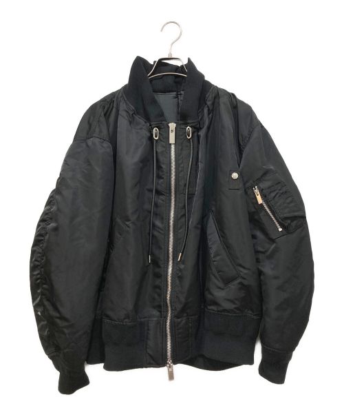 中古・古着通販】sacai (サカイ) MA-1×Melton Jacket ブラック サイズ