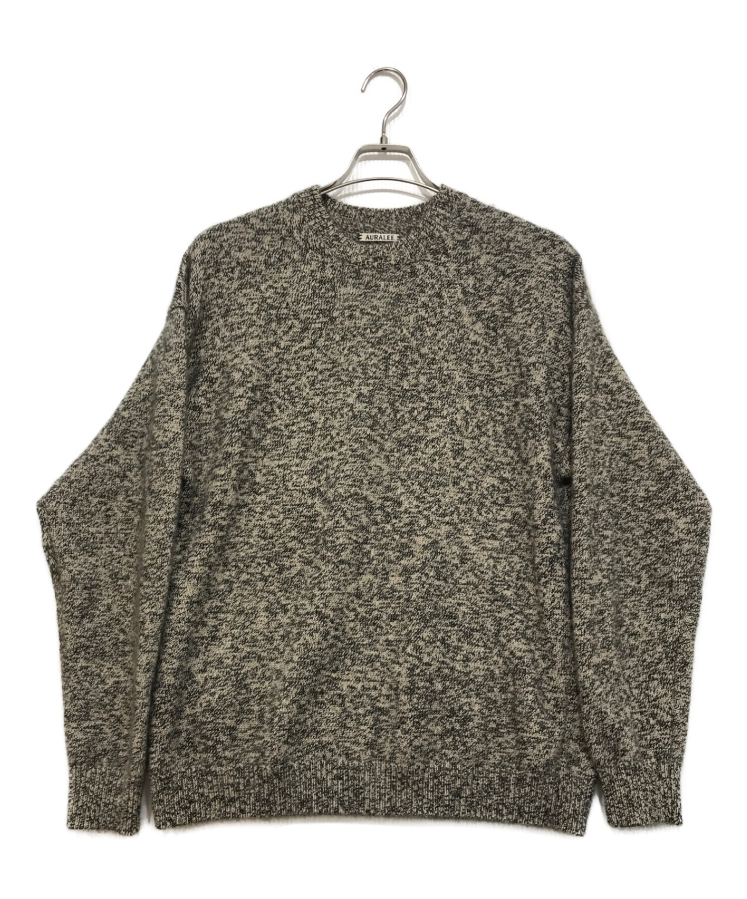 AURALEE (オーラリー) BABY CASHMERE MELANGE KNIT P/O ブラウン×ブラック サイズ:4