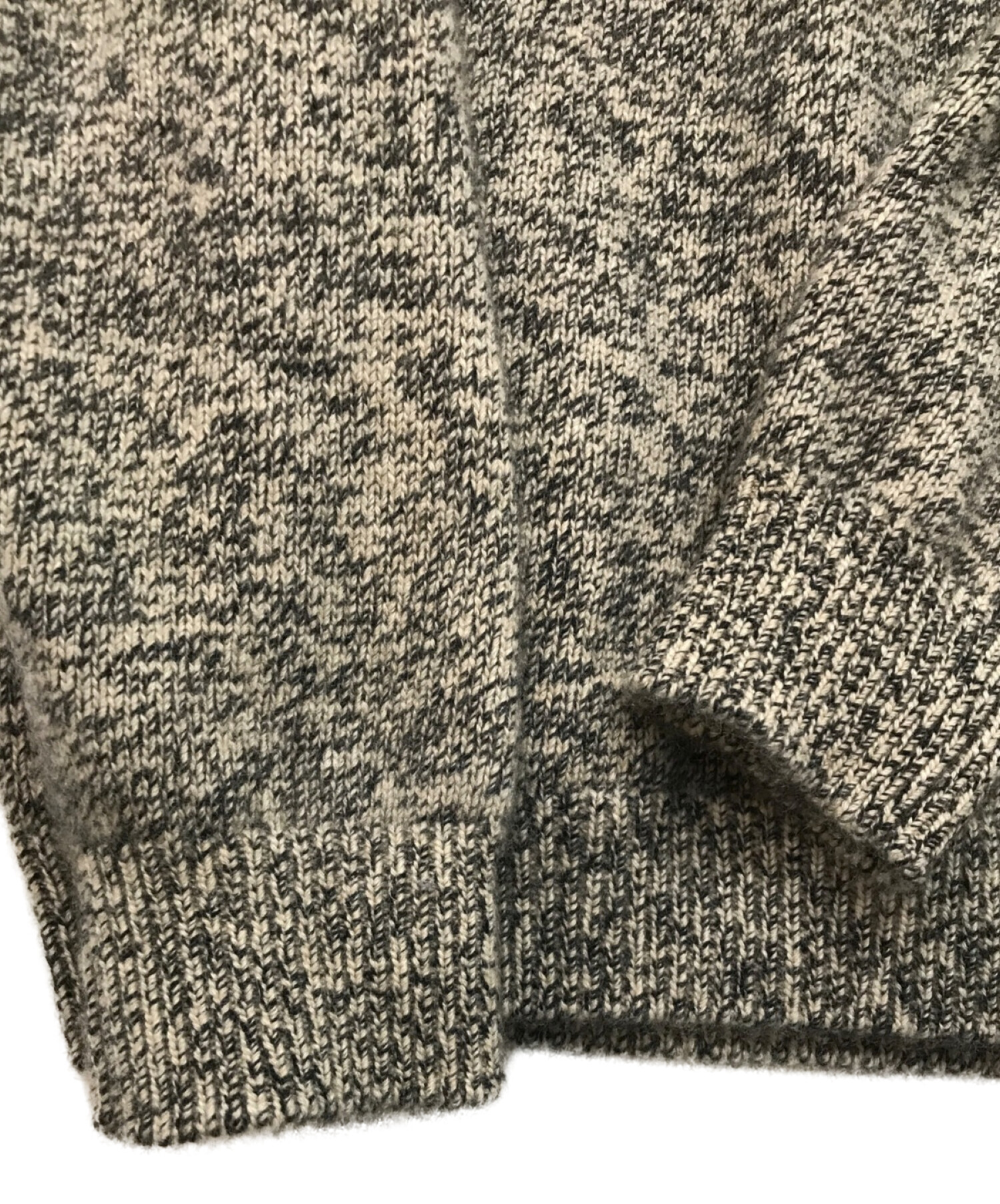 AURALEE (オーラリー) BABY CASHMERE MELANGE KNIT P/O ブラウン×ブラック サイズ:4