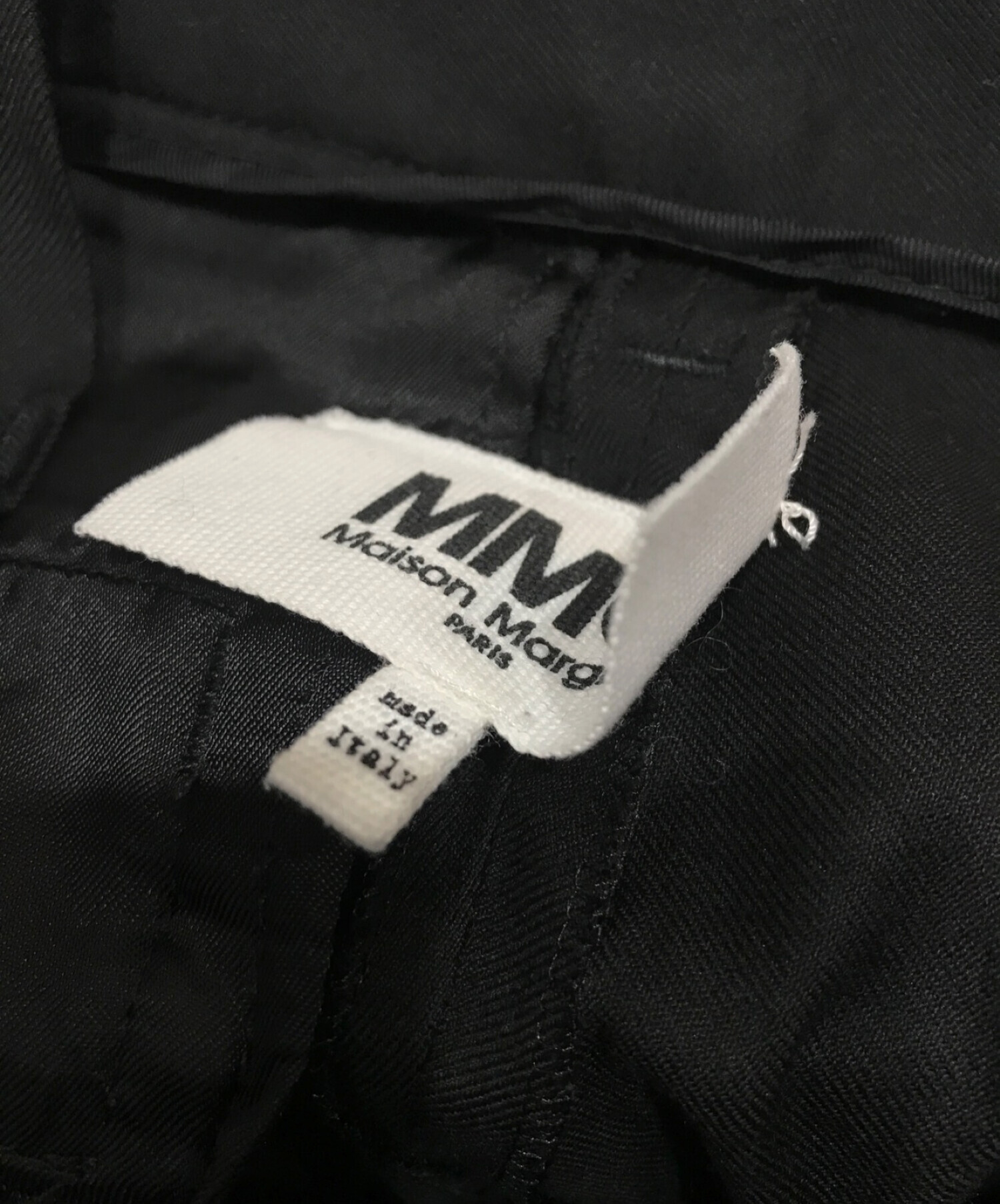 中古・古着通販】MM6 Maison Margiela (エムエムシックス メゾンマルジェラ) ウールパンツ ブラック  サイズ:36｜ブランド・古着通販 トレファク公式【TREFAC FASHION】スマホサイト