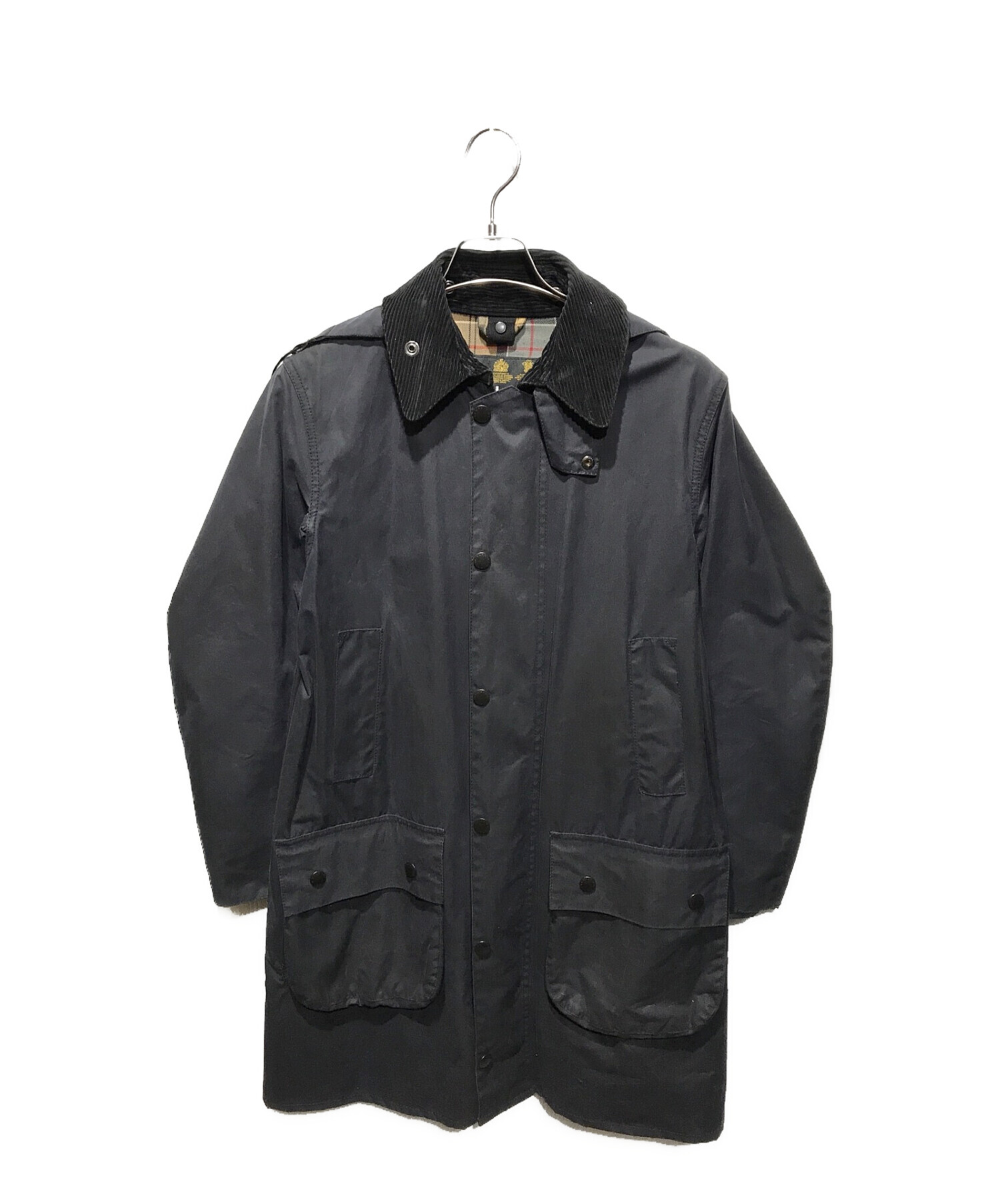 中古・古着通販】Barbour (バブアー) 別売りフード付きコート ネイビー ...