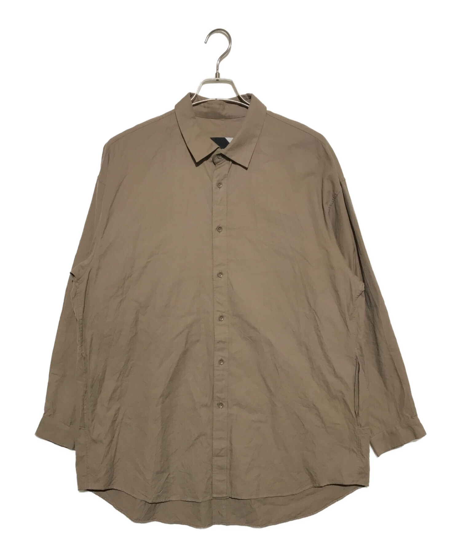 中古・古着通販】ATON (エイトン) COTTON CASHMERE OXFORD OVERSIZE ブラウン サイズ:04｜ブランド・古着通販  トレファク公式【TREFAC FASHION】スマホサイト