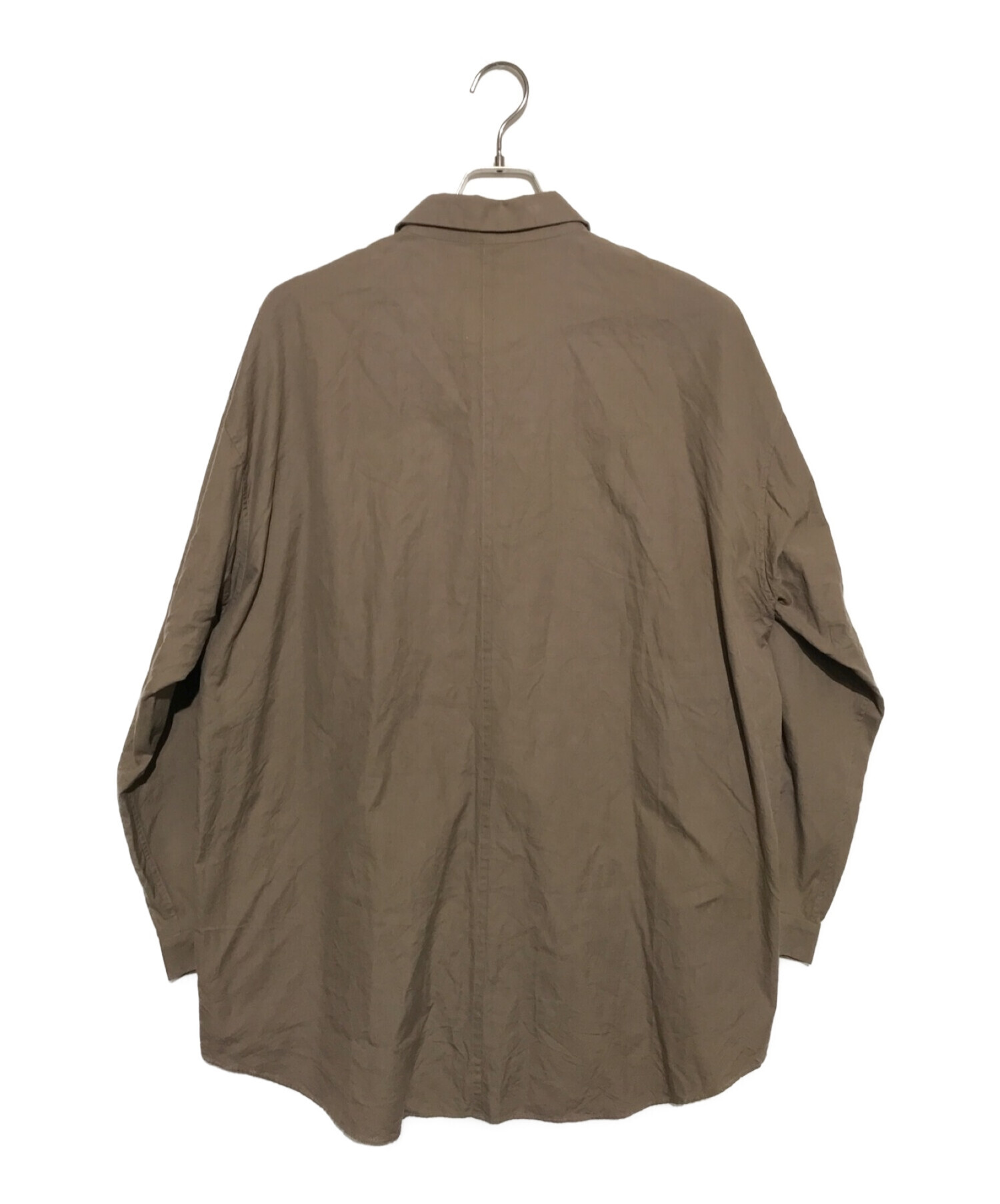 中古・古着通販】ATON (エイトン) COTTON CASHMERE OXFORD OVERSIZE ブラウン サイズ:04｜ブランド・古着通販  トレファク公式【TREFAC FASHION】スマホサイト