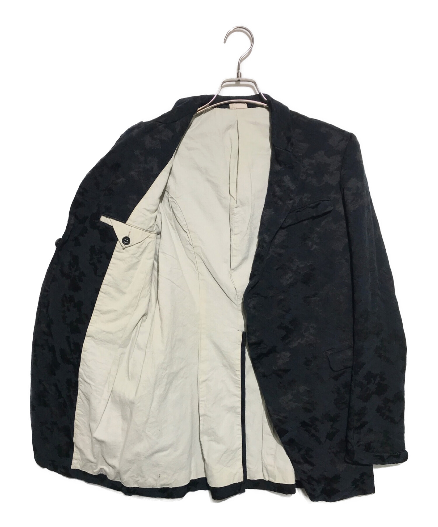 中古・古着通販】COMME des GARCONS HOMME PLUS (コムデギャルソンオムプリュス) ジャガードテーラードジャケット ネイビー  サイズ:S｜ブランド・古着通販 トレファク公式【TREFAC FASHION】スマホサイト