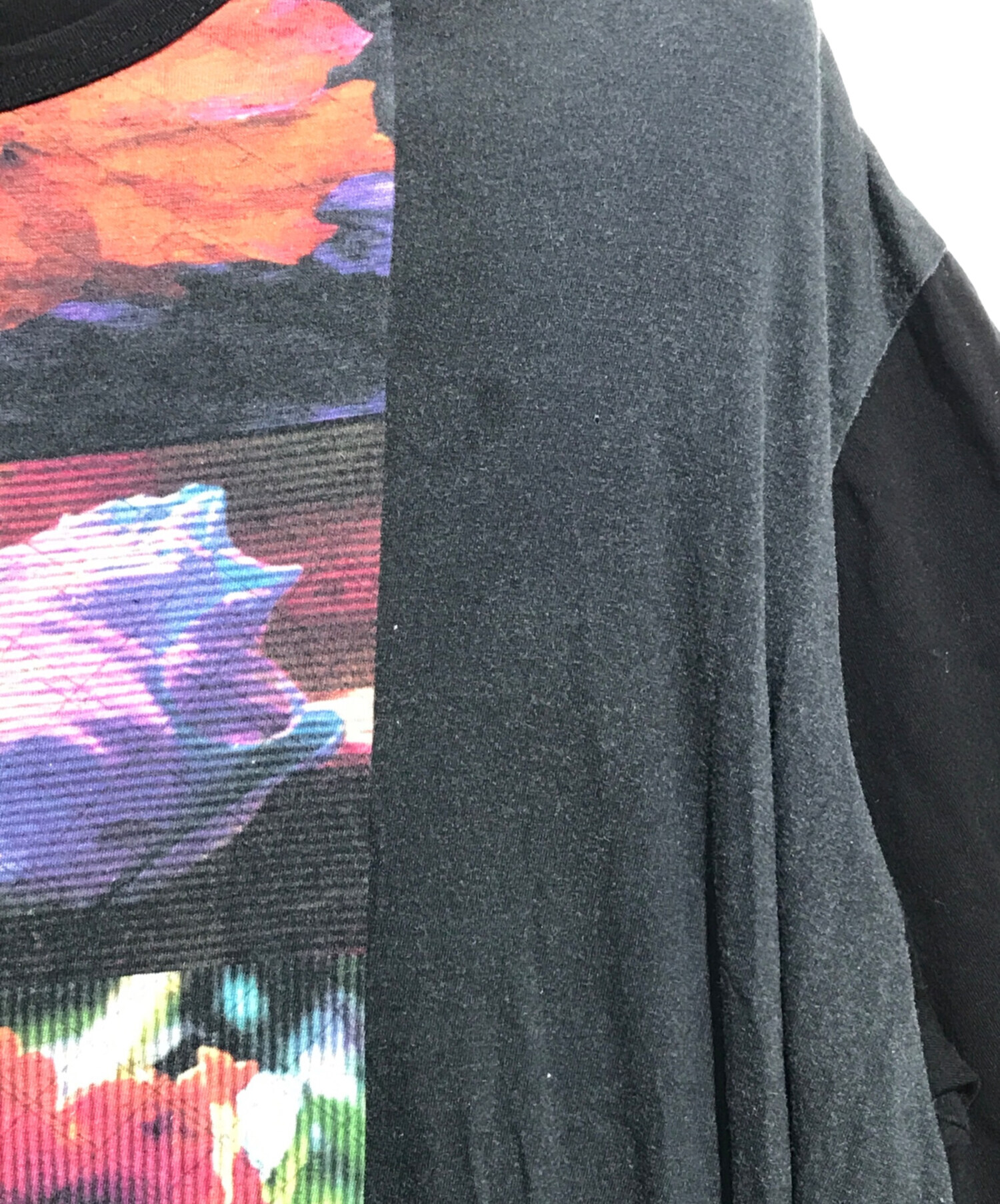 中古・古着通販】Yohji Yamamoto pour homme (ヨウジヤマモト プールオム) 花図鑑半袖 ブラック  サイズ:3｜ブランド・古着通販 トレファク公式【TREFAC FASHION】スマホサイト