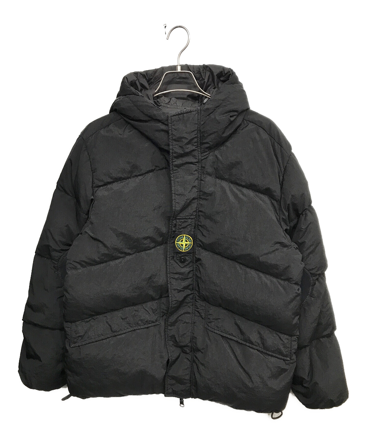 中古・古着通販】STONE ISLAND (ストーンアイランド) ナイロンメタルリバーシブルフーディダウンジャケット ブラック  サイズ:L｜ブランド・古着通販 トレファク公式【TREFAC FASHION】スマホサイト