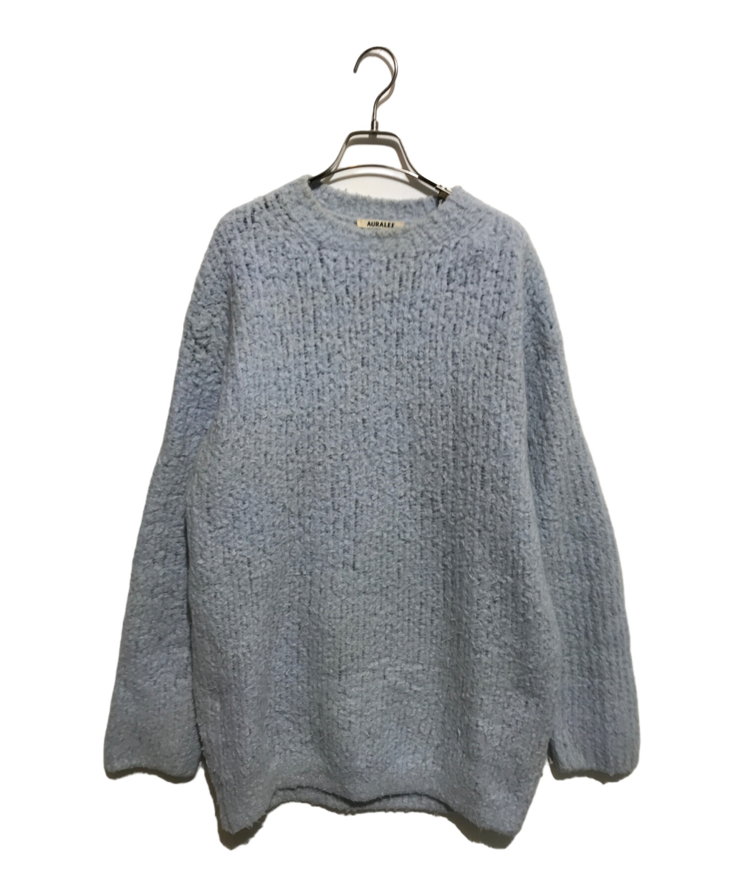 中古・古着通販】AURALEE (オーラリー) MILLED WOOL MOLE KNIT BIG P/O スカイブルー  サイズ:1｜ブランド・古着通販 トレファク公式【TREFAC FASHION】スマホサイト